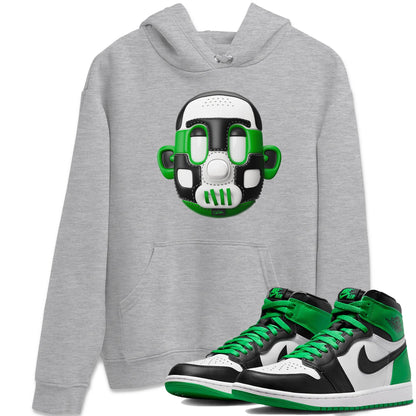 Air Jordan 1 Celtics Sneaker Match Tees Shoe Head Sneaker Tees AJ1 Celtics Drip Gear Zone Unisex Shirts Heather Grey 1