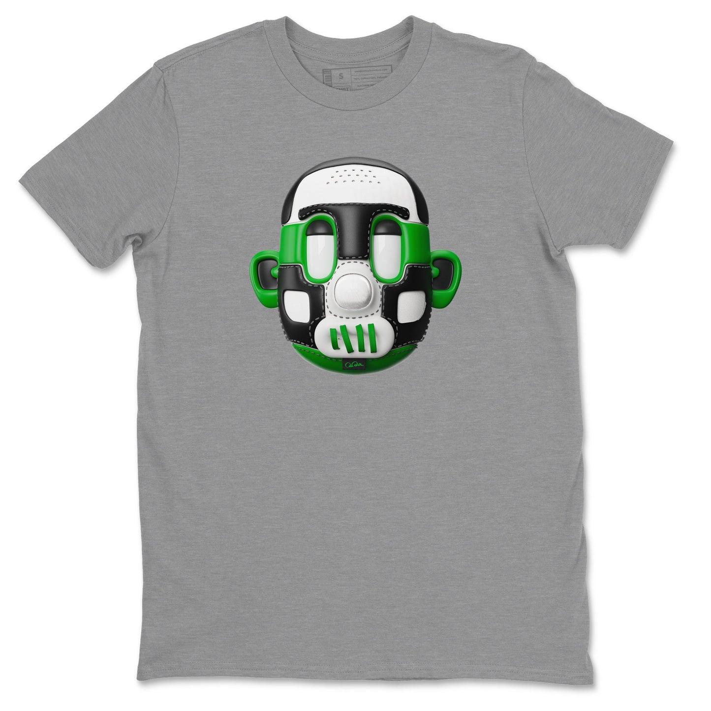 Air Jordan 1 Celtics Sneaker Match Tees Shoe Head Sneaker Tees AJ1 Celtics Drip Gear Zone Unisex Shirts Heather Grey 2