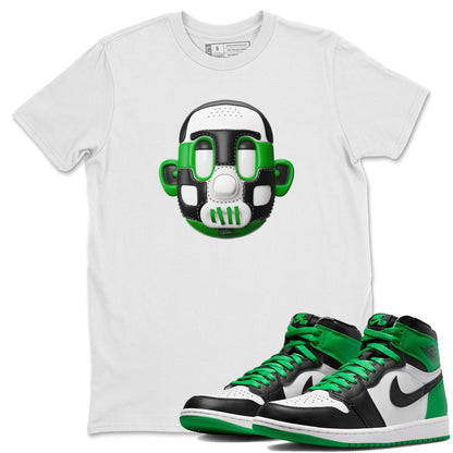 Air Jordan 1 Celtics Sneaker Match Tees Shoe Head Sneaker Tees AJ1 Celtics Drip Gear Zone Unisex Shirts White 1