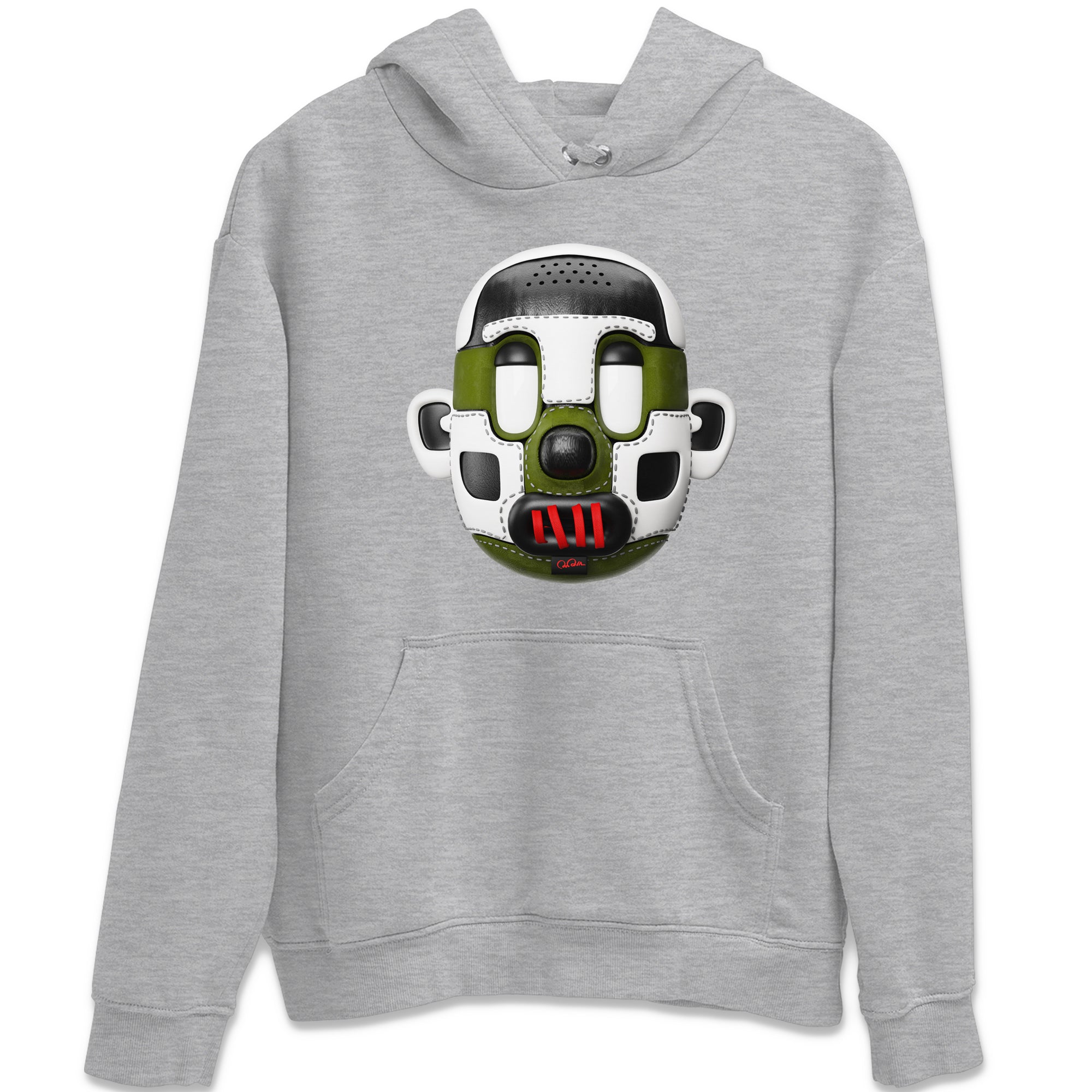 Air Jordan 1 Travis Scott Olive Sneaker Match Tees Shoe Head Sneaker Tees AJ1 Travis Scott Olive Drip Gear Zone Unisex Shirts Heather Grey 2