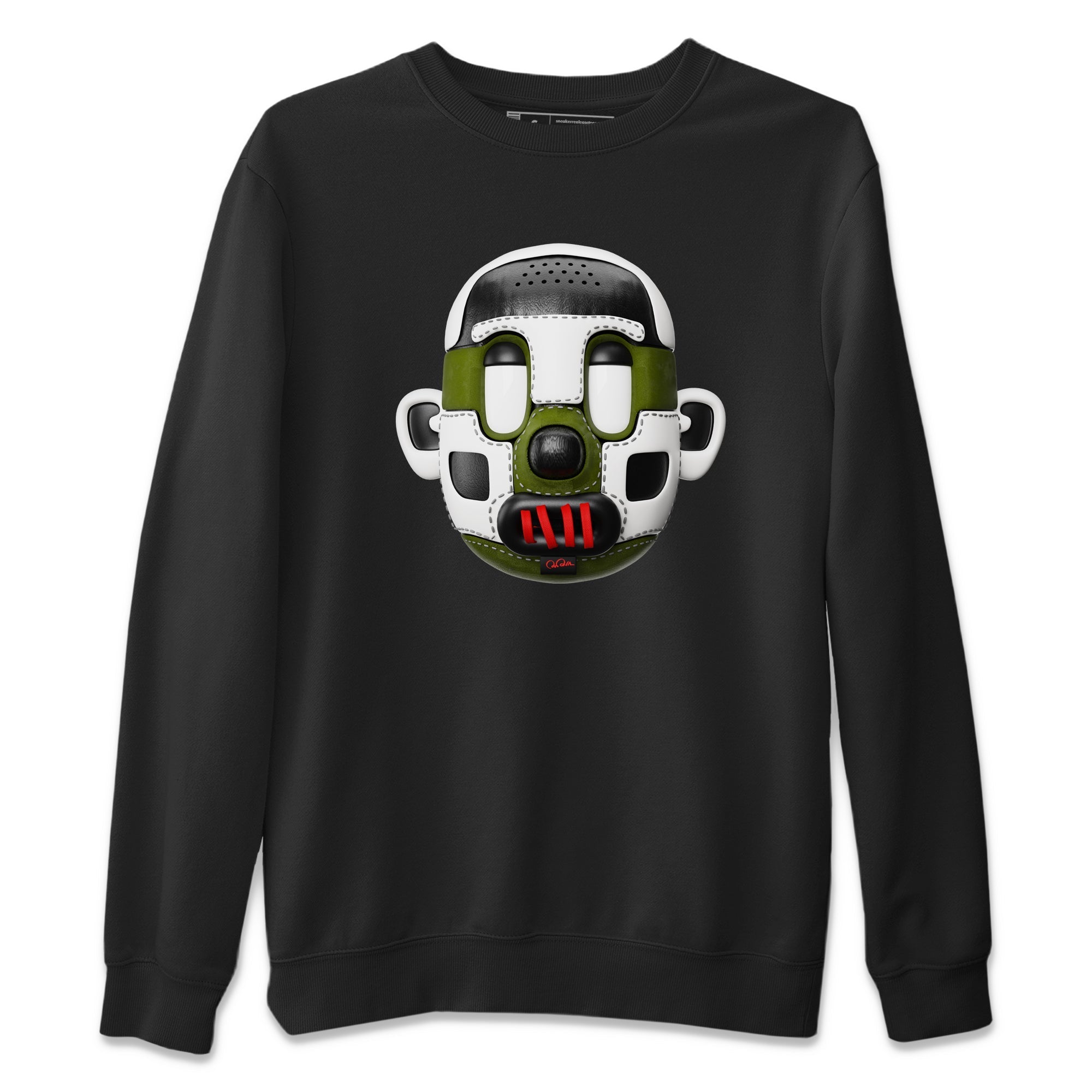 Air Jordan 1 Travis Scott Olive Sneaker Match Tees Shoe Head Sneaker Tees AJ1 Travis Scott Olive Drip Gear Zone Unisex Shirts Black 2