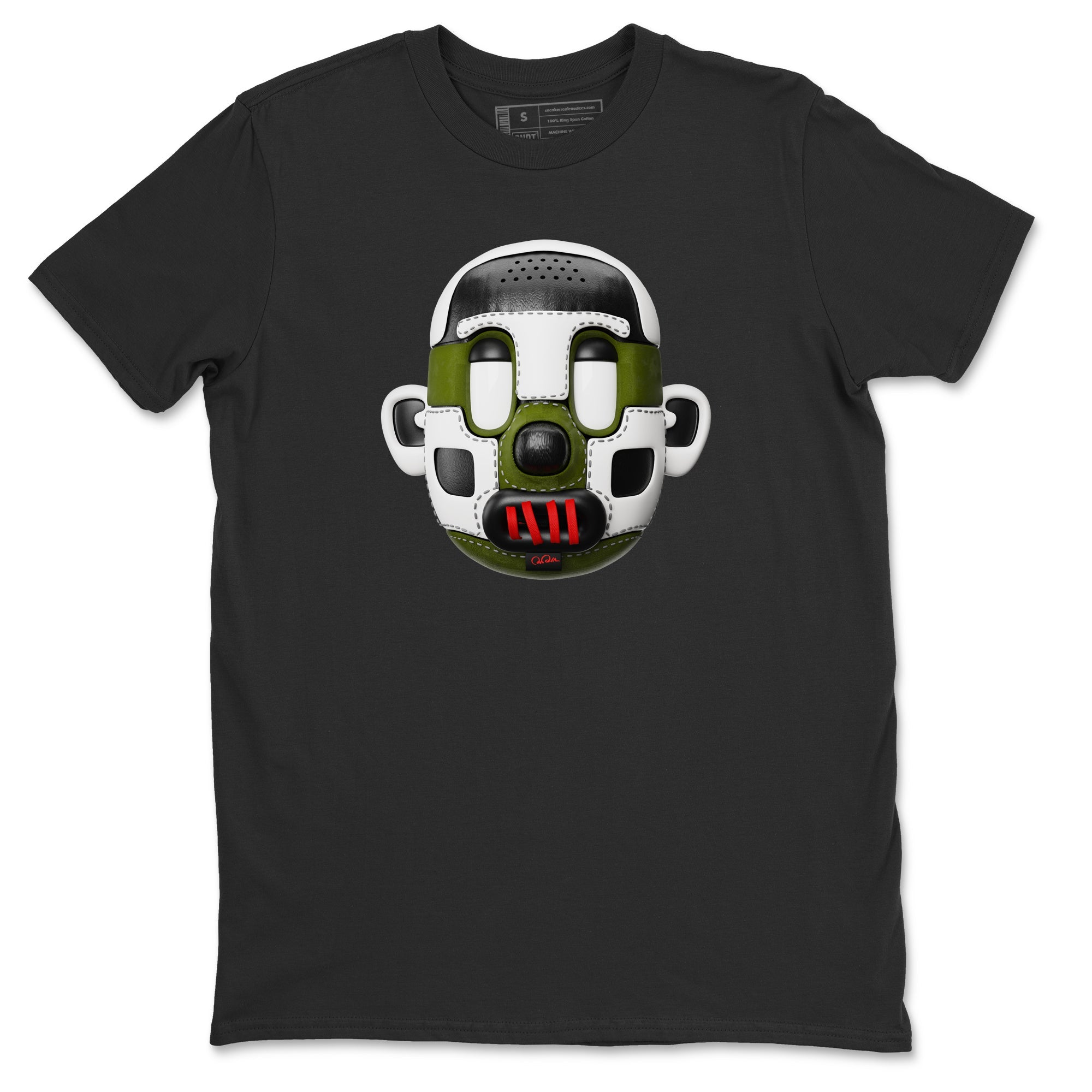 Air Jordan 1 Travis Scott Olive Sneaker Match Tees Shoe Head Sneaker Tees AJ1 Travis Scott Olive Drip Gear Zone Unisex Shirts Black 2