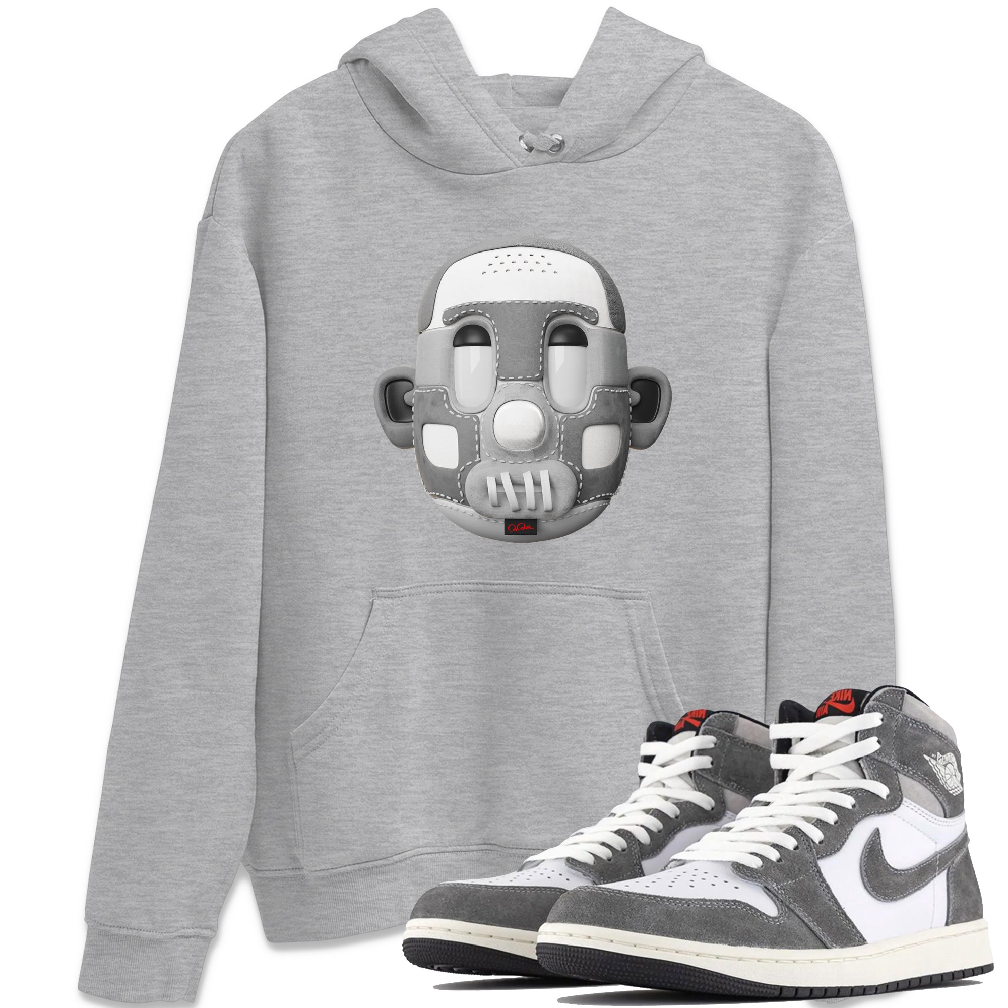 Air Jordan 1 Washed Heritage Sneaker Match Tees Shoe Head Streetwear Sneaker Shirt AJ1 Washed Heritage Sneaker Release Tees Unisex Shirts Heather Grey 1