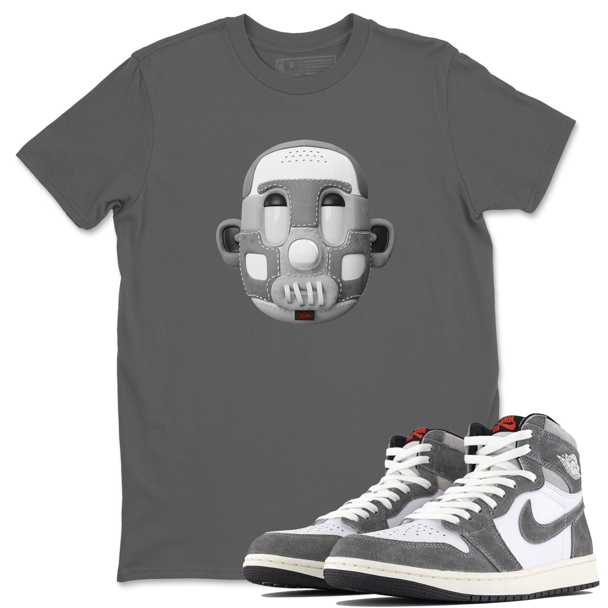 Air Jordan 1 Washed Heritage Sneaker Match Tees Shoe Head Streetwear Sneaker Shirt AJ1 Washed Heritage Sneaker Release Tees Unisex Shirts Cool Grey 1