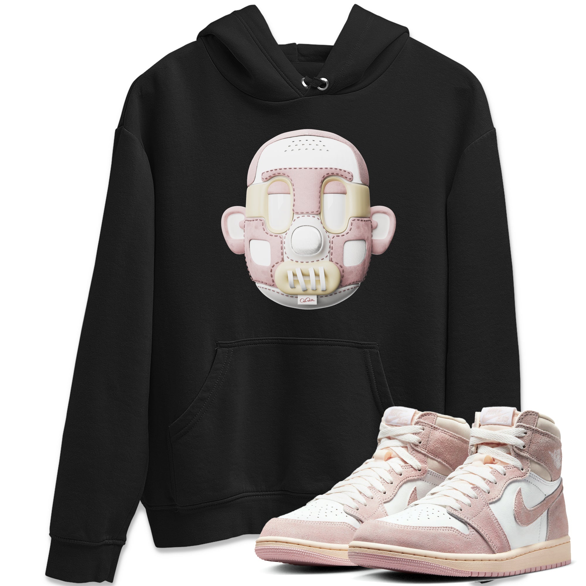 Air Jordan 1 Washed Pink Sneaker Match Tees Shoe Head Sneaker Tees AJ1 Washed Pink Drip Gear Zone Unisex Shirts Black 1