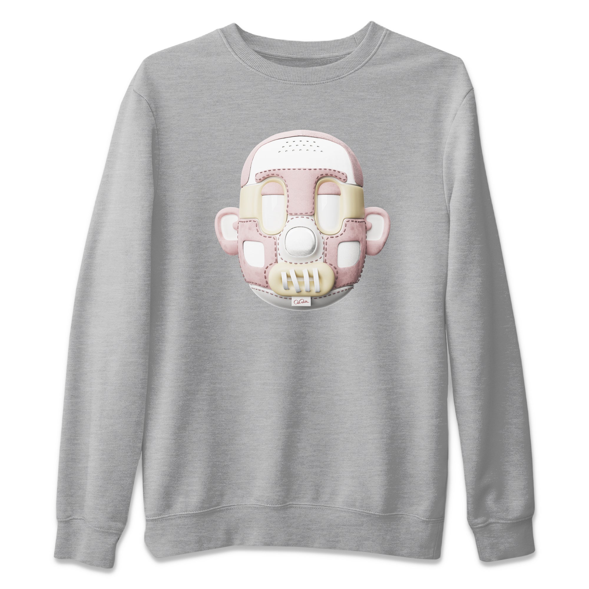 Air Jordan 1 Washed Pink Sneaker Match Tees Shoe Head Sneaker Tees AJ1 Washed Pink Drip Gear Zone Unisex Shirts Heather Grey 2