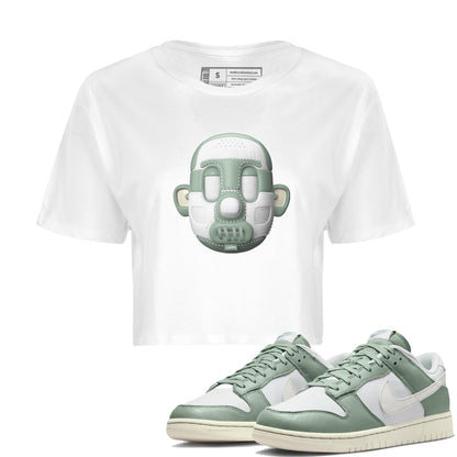 Dunk Mica Green Sneaker Match Tees Shoe Head Sneaker Tees Dunk Low Mica Green Sneaker Release Tees Women's Shirts White 1