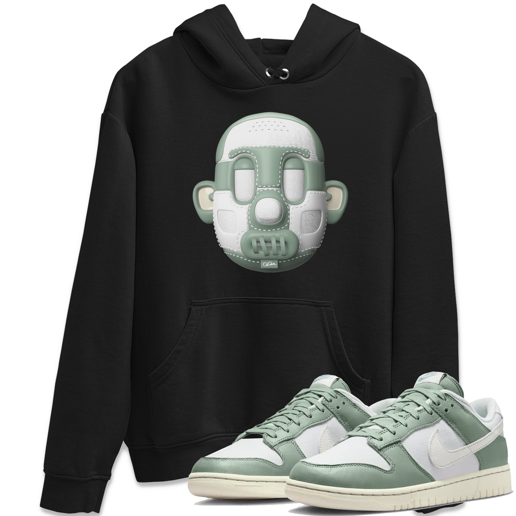 Dunk Mica Green Sneaker Match Tees Shoe Head Sneaker Tees Dunk Low Mica Green Sneaker Release Tees Unisex Shirts Black 1