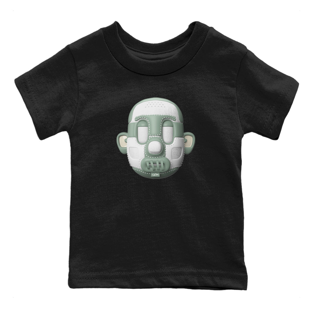 Dunk Mica Green Sneaker Match Tees Shoe Head Sneaker Tees Dunk Low Mica Green Sneaker Release Tees Kids Shirts Black 2