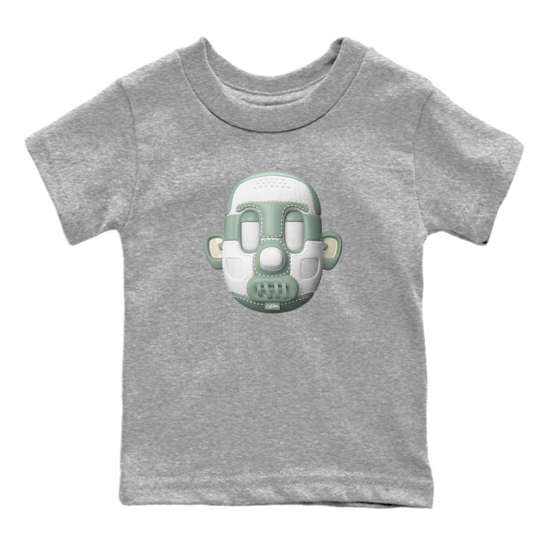 Dunk Mica Green Sneaker Match Tees Shoe Head Sneaker Tees Dunk Low Mica Green Sneaker Release Tees Kids Shirts Heather Grey 2