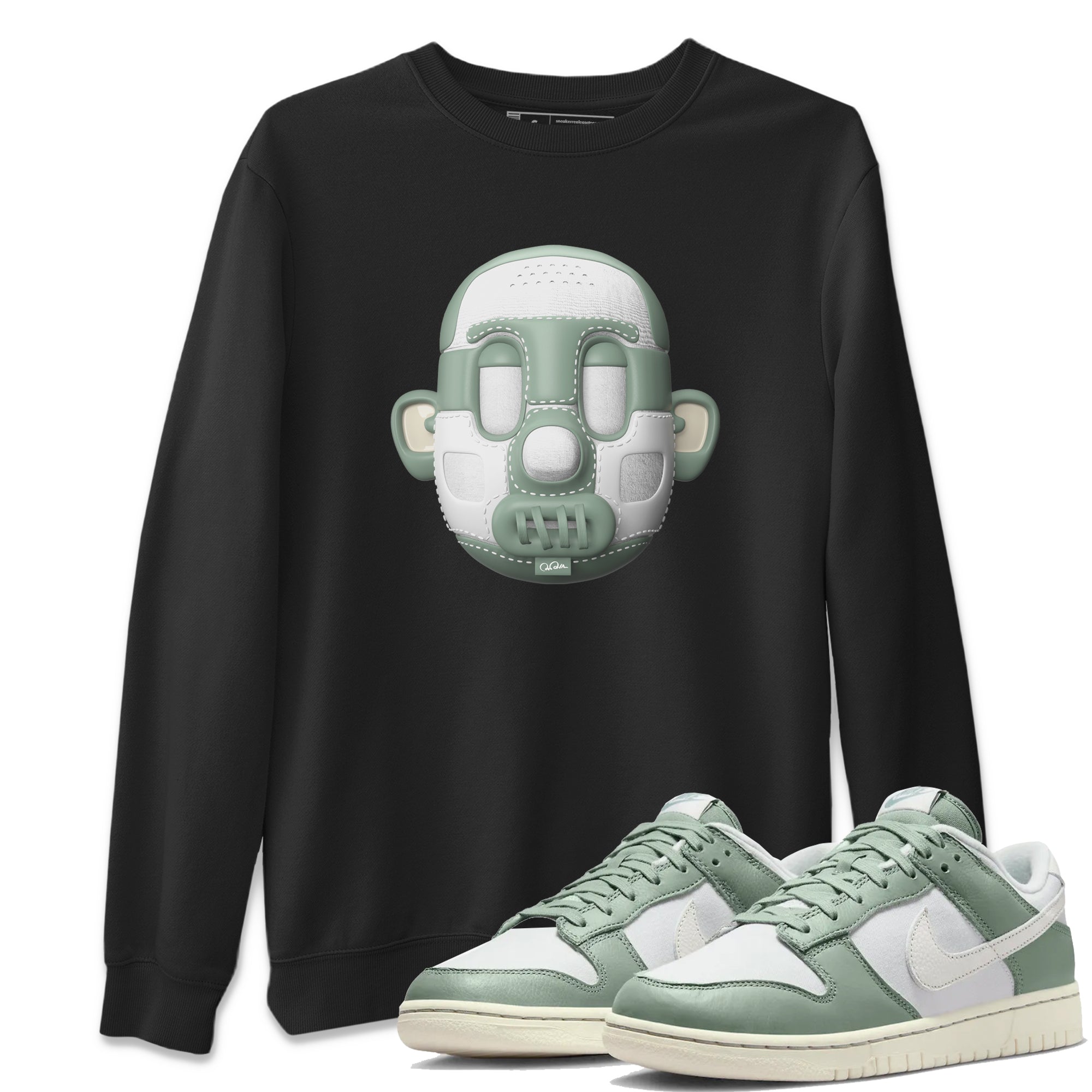 Dunk Mica Green Sneaker Match Tees Shoe Head Sneaker Tees Dunk Low Mica Green Sneaker Release Tees Unisex Shirts Black 1