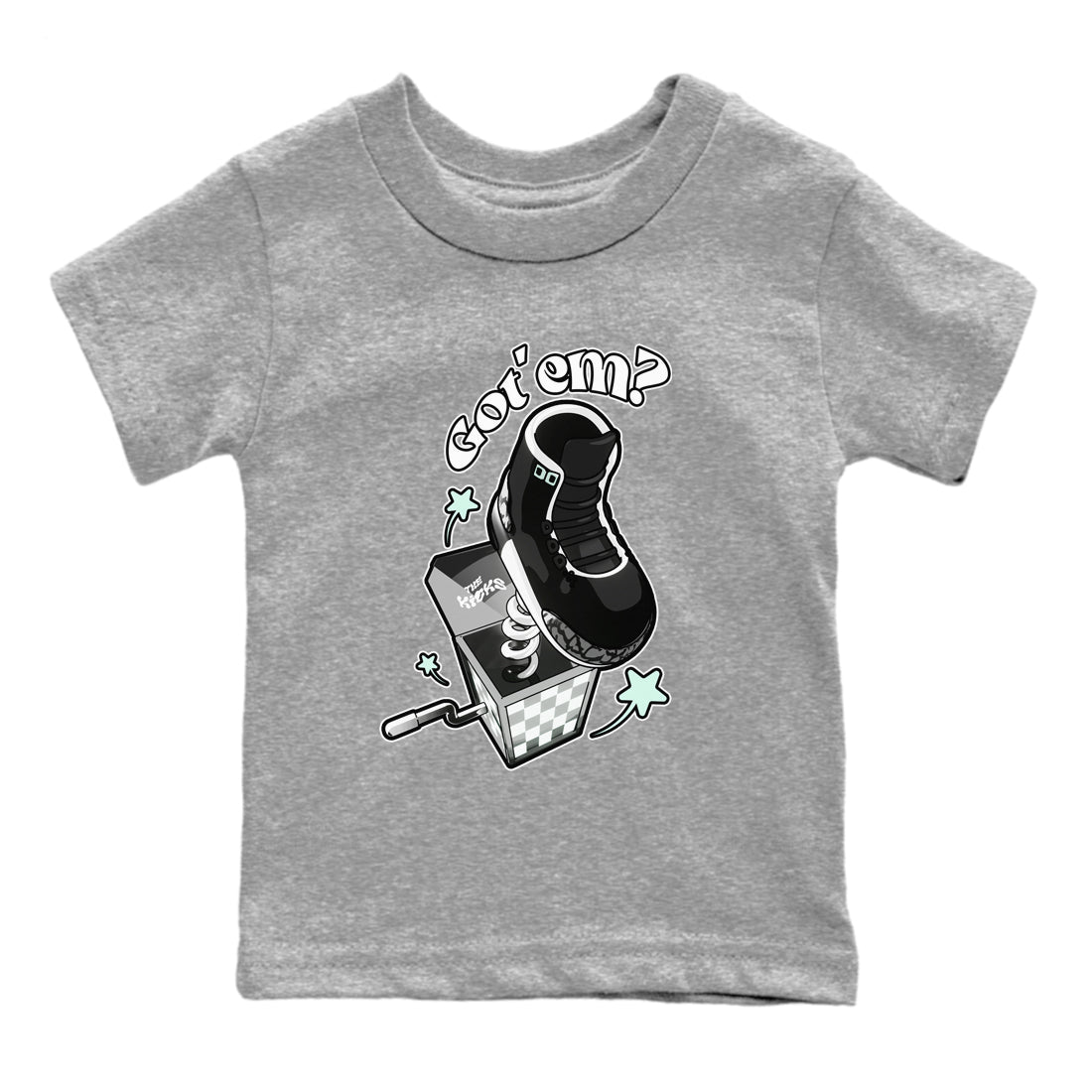 3s Green Glow shirt to match jordans Shoe In The Box sneaker tees Air Jordan 3 Green Glow Drip Gear Zone baby toddler Heather Grey 2 cotton Shirt