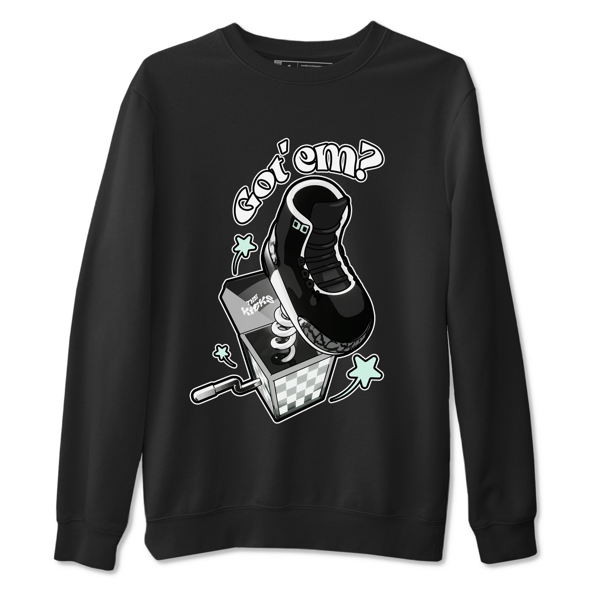 3s Green Glow shirt to match jordans Shoe In The Box sneaker tees Air Jordan 3 Green Glow Drip Gear Zone unisex cotton Black 2 crew neck shirt