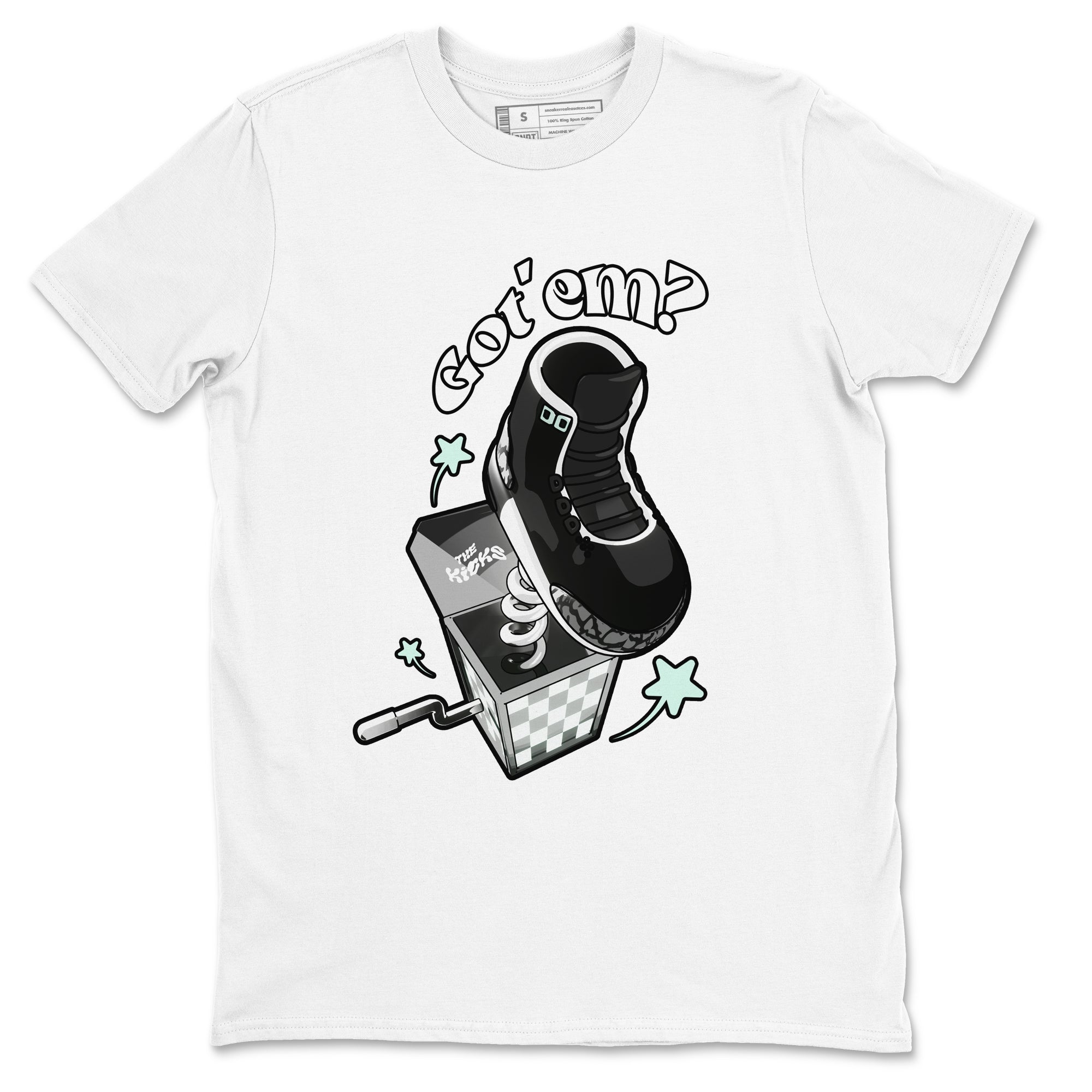 3s Green Glow shirt to match jordans Shoe In The Box sneaker tees Air Jordan 3 Green Glow Drip Gear Zone unisex cotton White 2 crew neck shirt