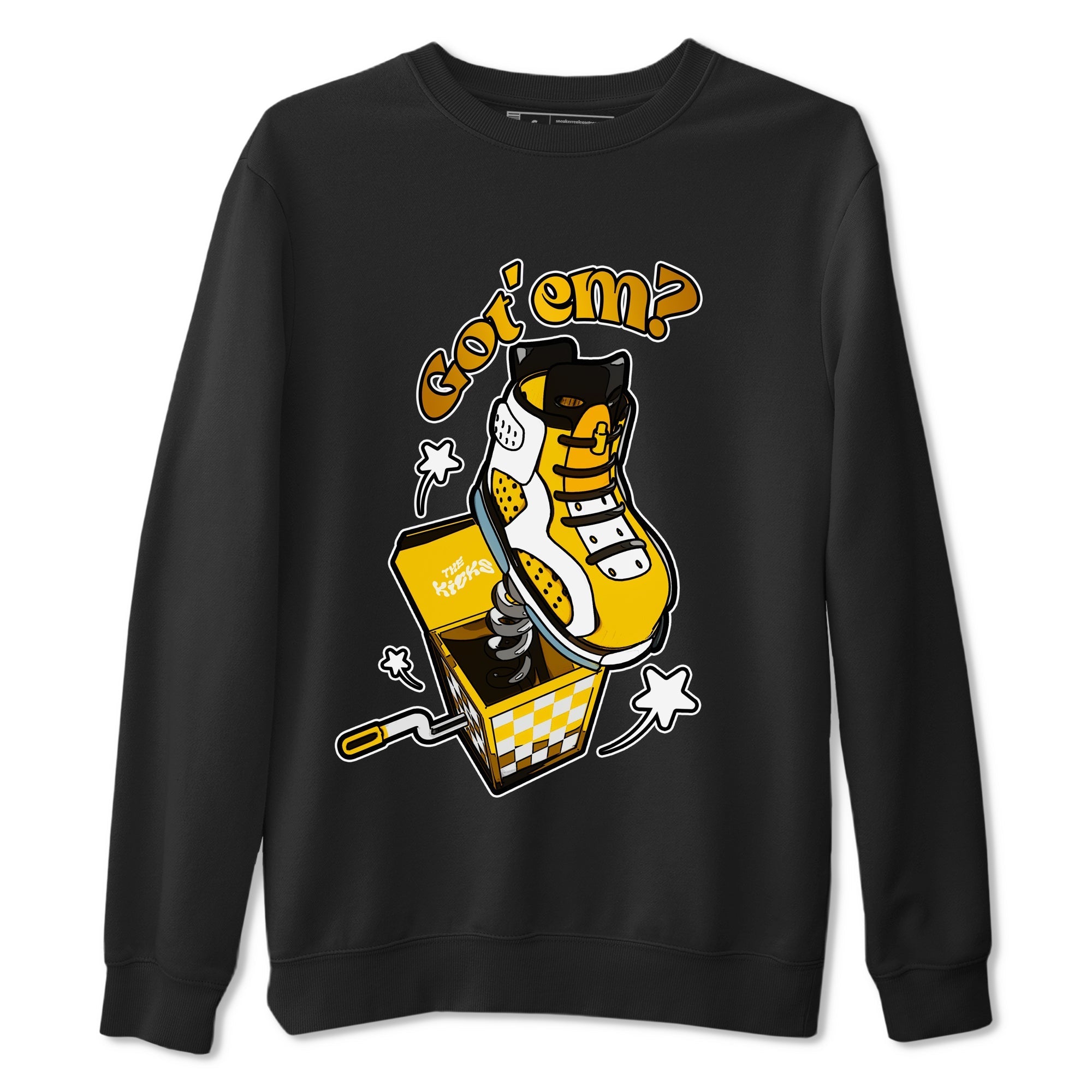 Air Jordan 6 Yellow Ochre shirt to match jordans Shoe In The Box sneaker tees streetwear brand AJ6 Yellow Ochre Drip Gear Zone Brand Unisex Black 2 T-Shirt