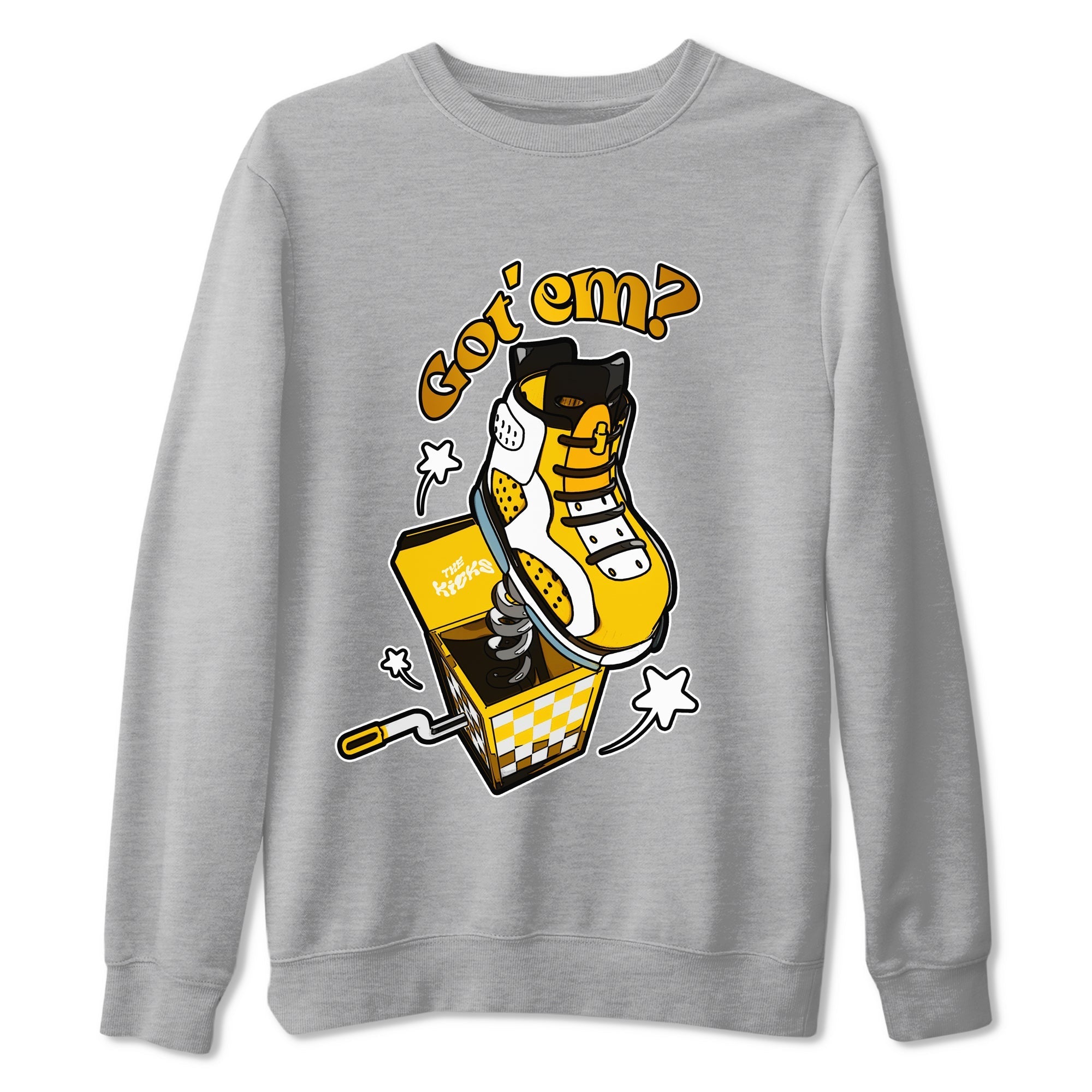 Air Jordan 6 Yellow Ochre shirt to match jordans Shoe In The Box sneaker tees streetwear brand AJ6 Yellow Ochre Drip Gear Zone Brand Unisex Heather Grey 2 T-Shirt