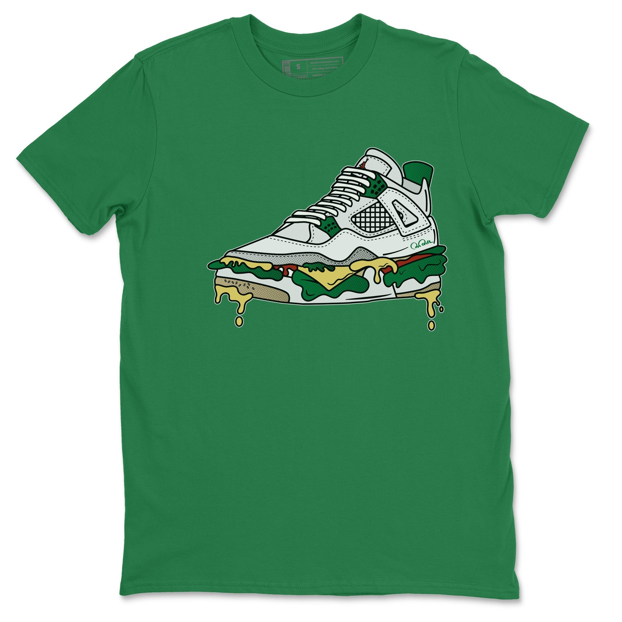 Air Jordan 4 Pine Green Sneaker Match Tees Shoe Sandwich Streetwear Sneaker Shirt AJ4 Pine Green Sneaker Release Tees Unisex Shirts Kelly Green 2