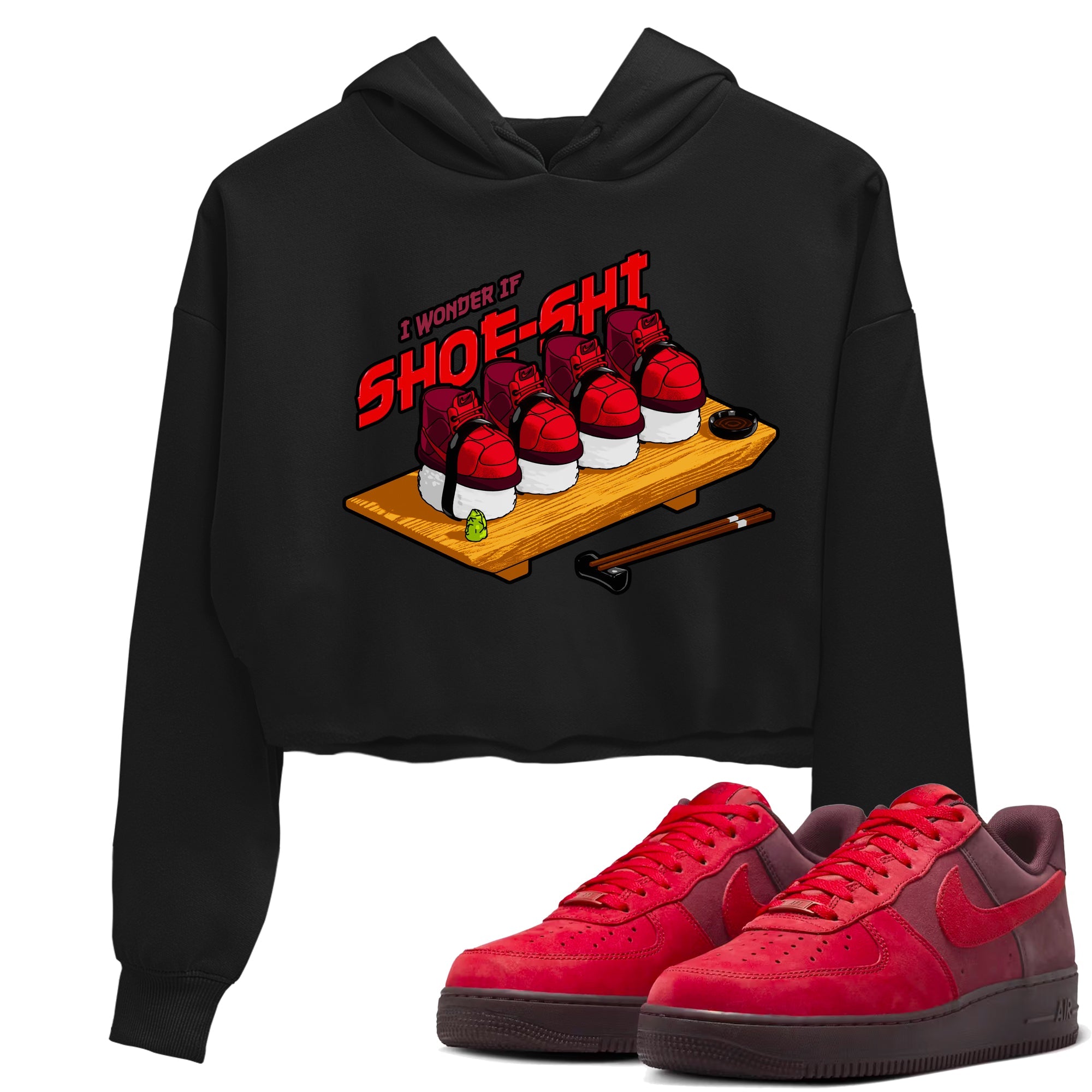 Air Force 1 Layers of Love shirt to match jordans Shoe-Shi sneaker tees af1 Layers of Love Drip Gear Zone Black 1 crop length shirt