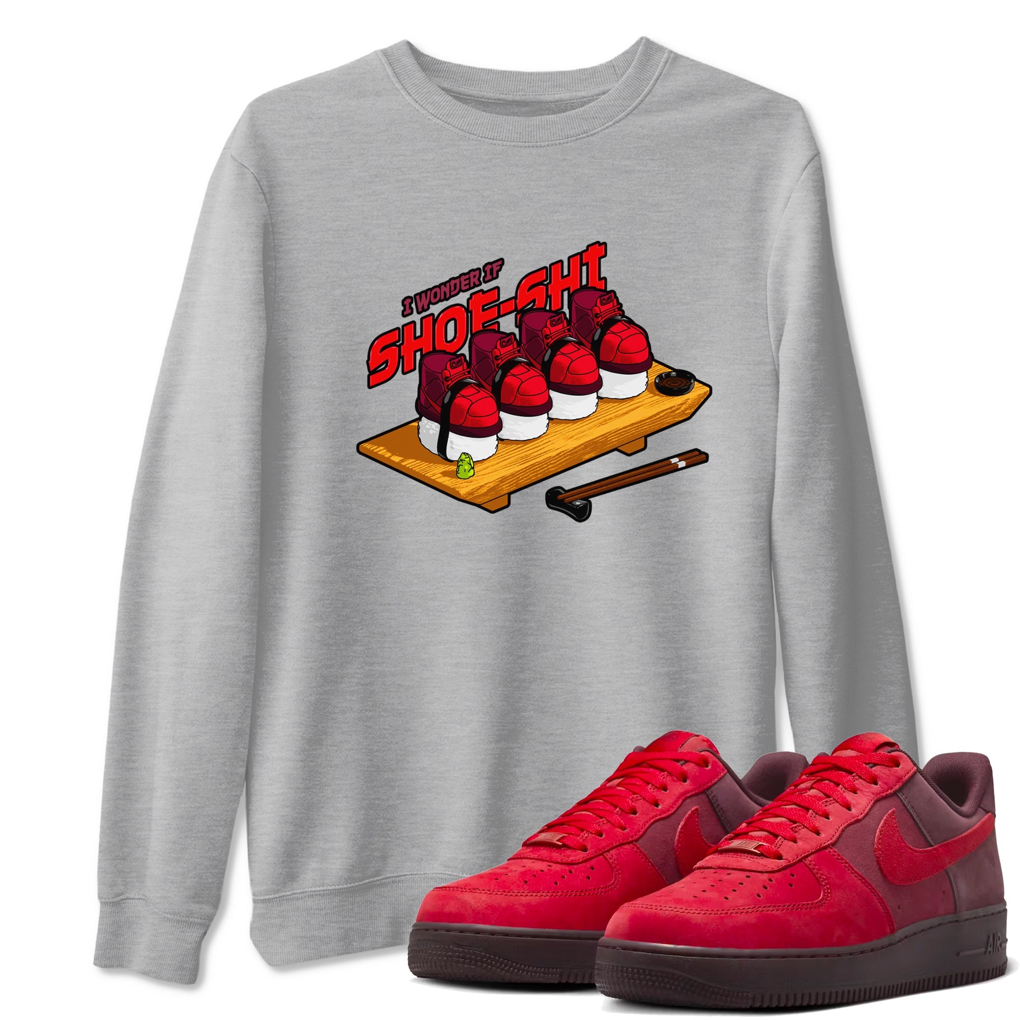 Air Force 1 Layers of Love shirt to match jordans Shoe-Shi sneaker tees af1 Layers of Love Drip Gear Zone unisex cotton Heather Grey 1 crew neck shirt