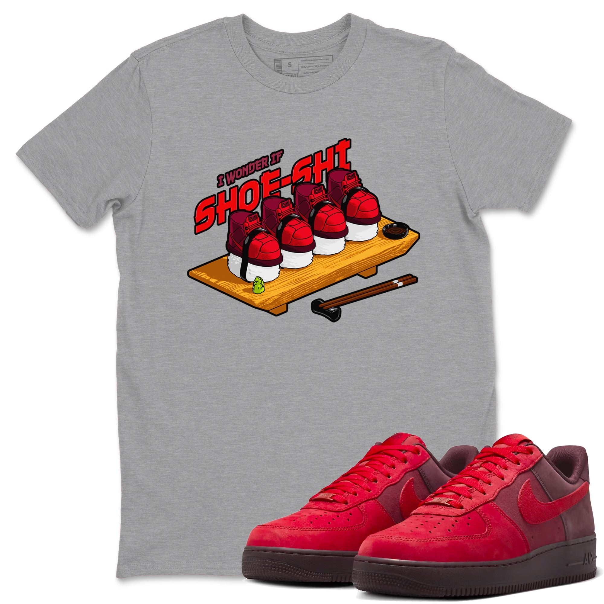 Air Force 1 Layers of Love shirt to match jordans Shoe-Shi sneaker tees af1 Layers of Love Drip Gear Zone unisex cotton Heather Grey 1 crew neck shirt