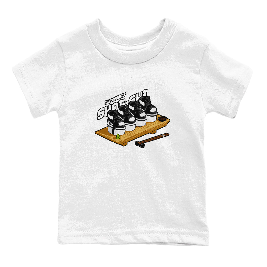 1s Black White shirt to match jordans Shoe-Shi sneaker tees Air Jordan 1 High OG Black White Drip Gear Zone baby toddler White 2 cotton Shirt