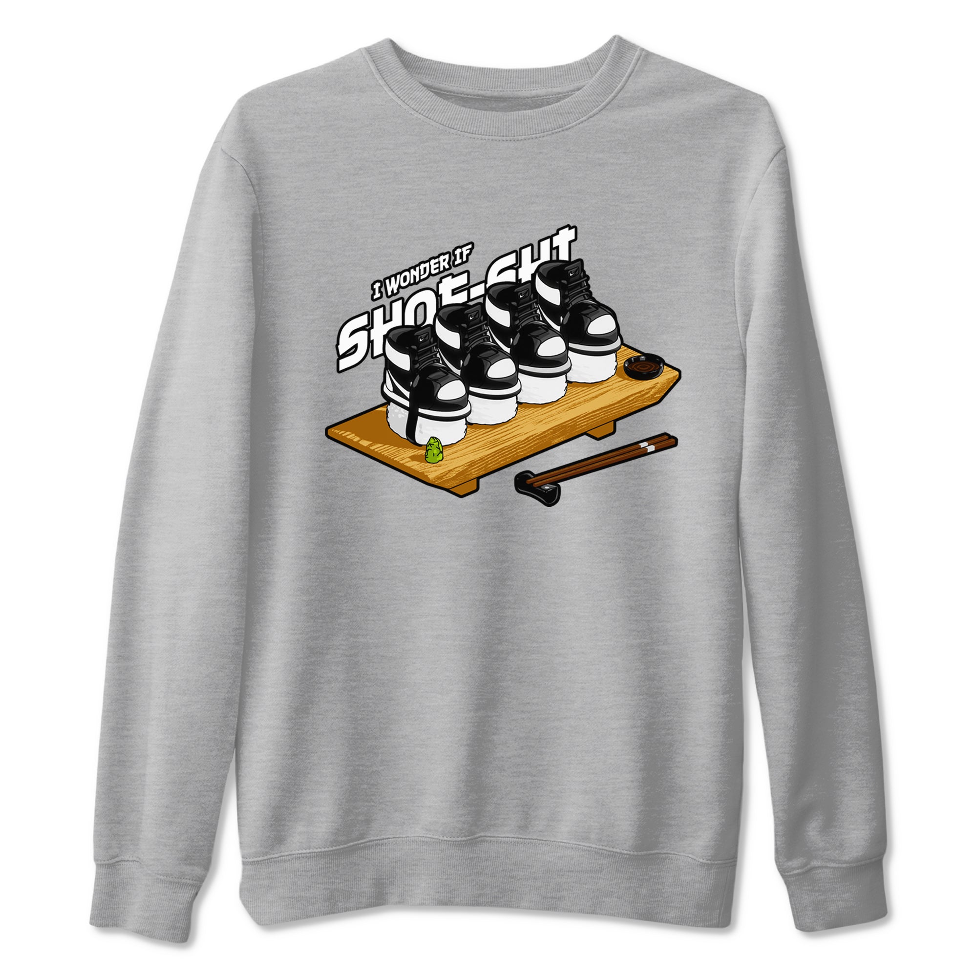 1s Black White shirt to match jordans Shoe-Shi sneaker tees Air Jordan 1 High OG Black White Drip Gear Zone unisex cotton Heather Grey 2 crew neck shirt