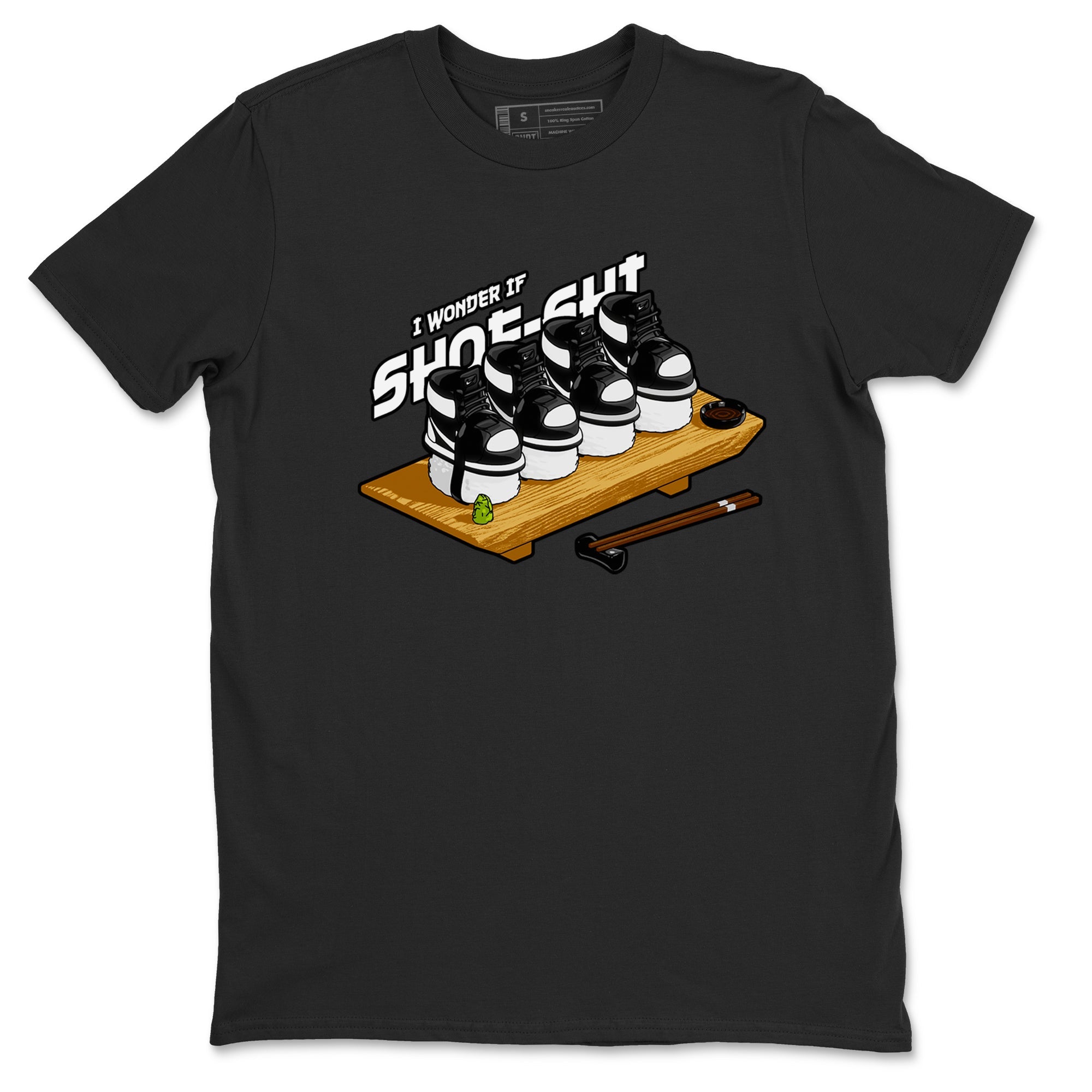 1s Black White shirt to match jordans Shoe-Shi sneaker tees Air Jordan 1 High OG Black White Drip Gear Zone unisex cotton Black 2 crew neck shirt