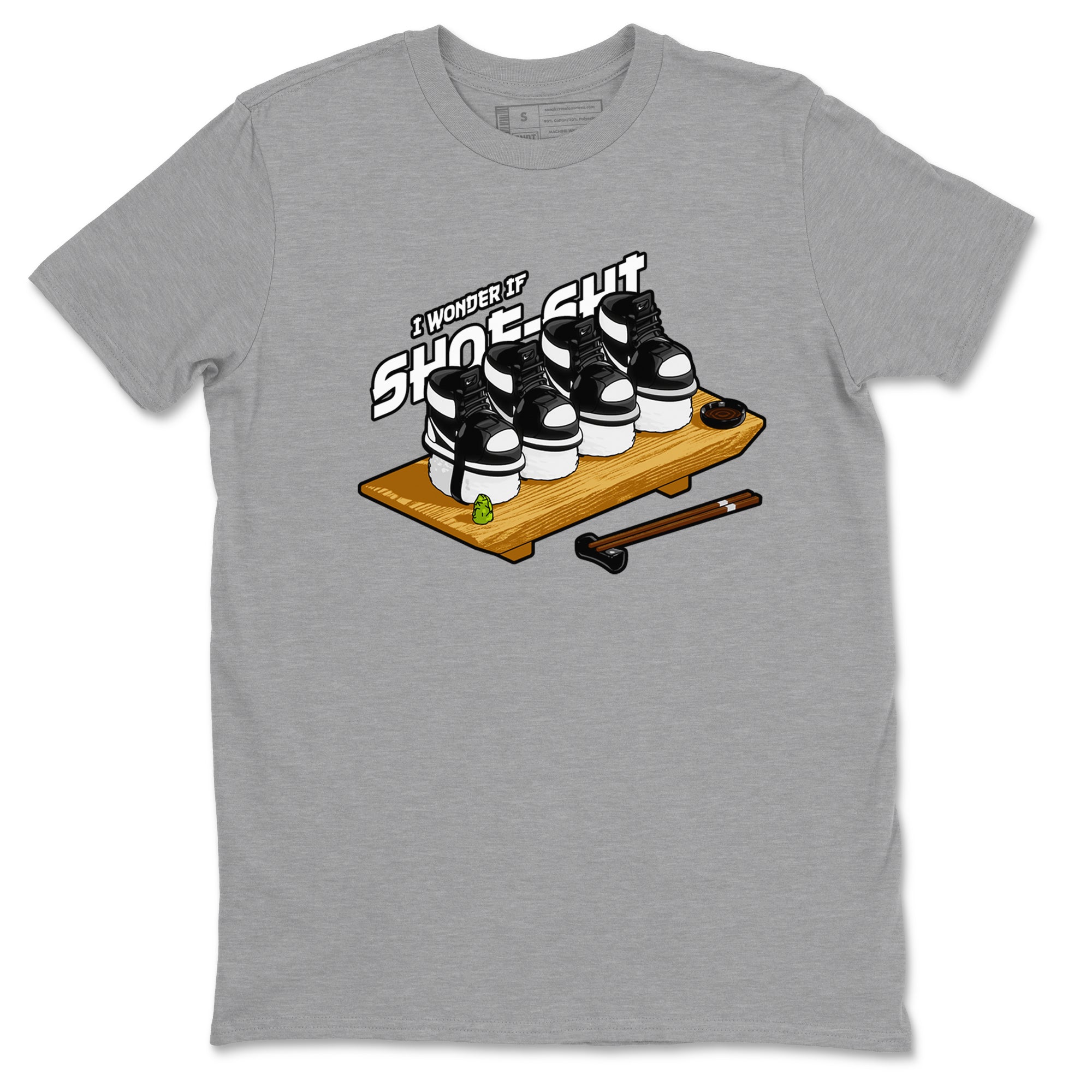 1s Black White shirt to match jordans Shoe-Shi sneaker tees Air Jordan 1 High OG Black White Drip Gear Zone unisex cotton Heather Grey 2 crew neck shirt