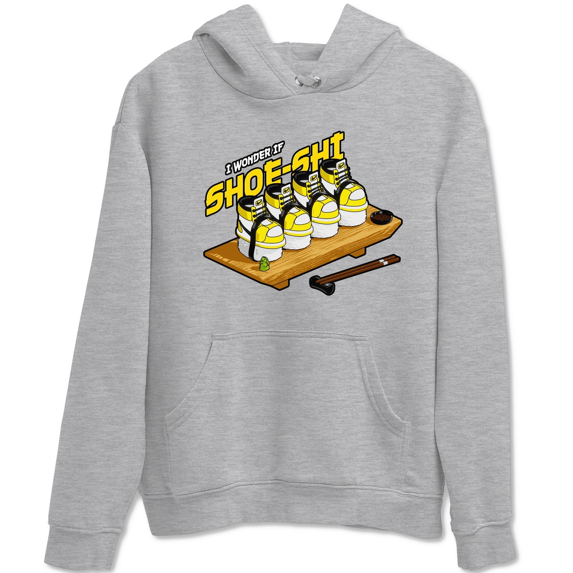 1s Yellow Ochre shirt to match jordans Shoe-Shi sneaker tees streetwear brand Air Jordan 1 Yellow Ochre Drip Gear Zone Brand unisex cotton Heather Grey 2 crew neck shirt