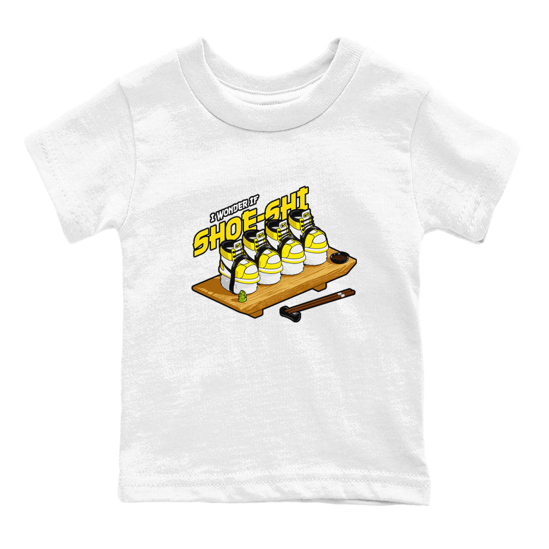 1s Yellow Ochre shirt to match jordans Shoe-Shi sneaker tees streetwear brand Air Jordan 1 Yellow Ochre Drip Gear Zone Brand baby toddler White 2 cotton Shirt