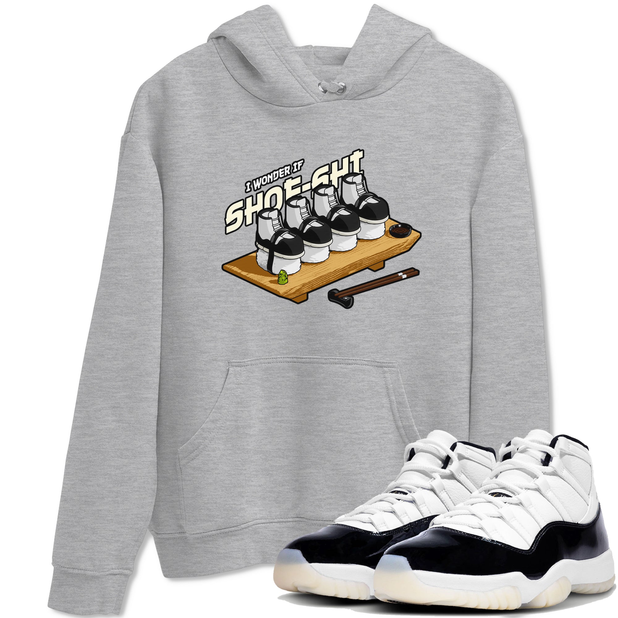 Air Jordan 11 Gratitude shirt to match jordans Shoe-Shi sneaker tees AJ11 Gratitude Drip Gear Zone Unisex Heather Grey 1 T-Shirt