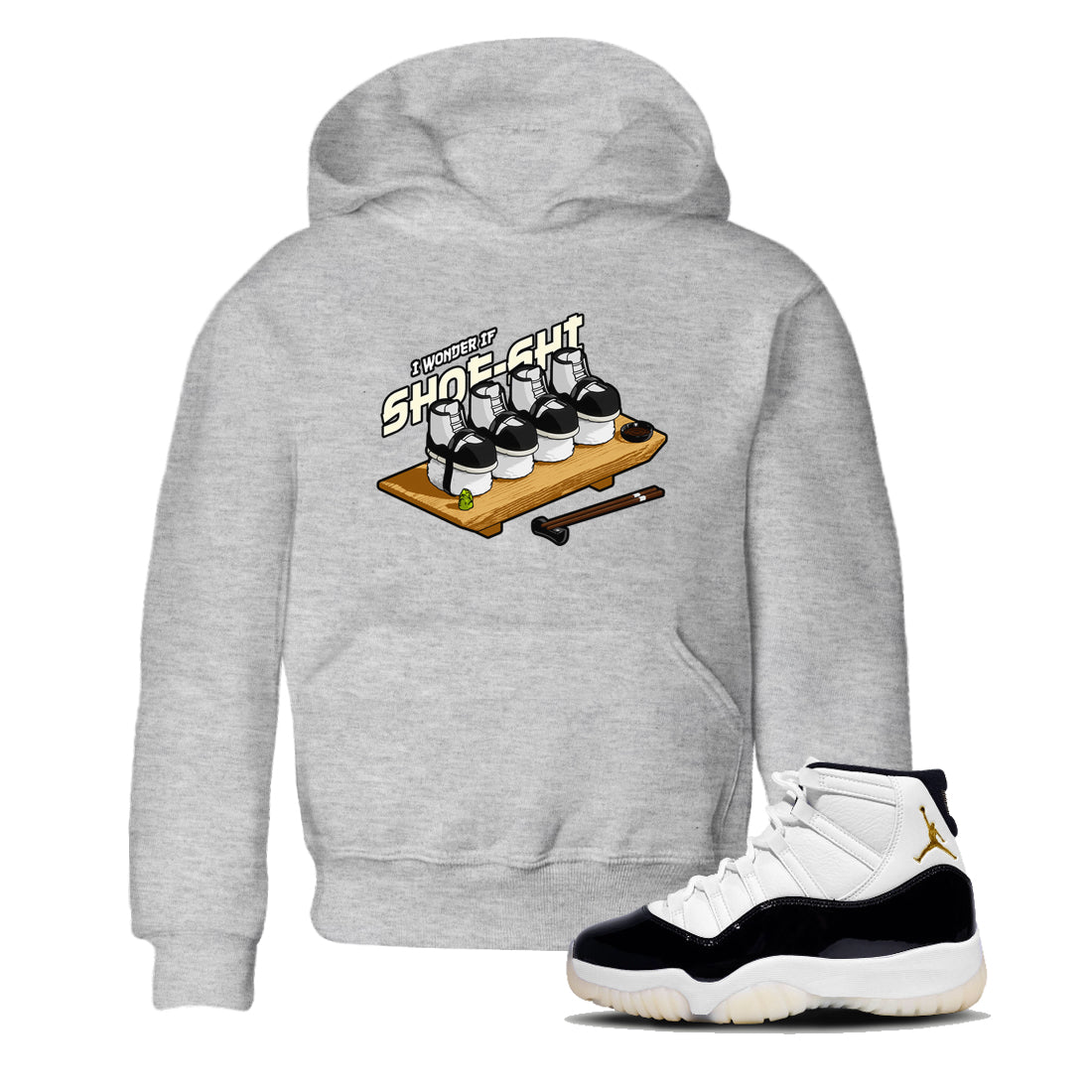 Air Jordan 11 Gratitude shirt to match jordans Shoe-Shi sneaker tees AJ11 Gratitude Drip Gear Zone Baby Toddler Heather Grey 1 T-Shirt