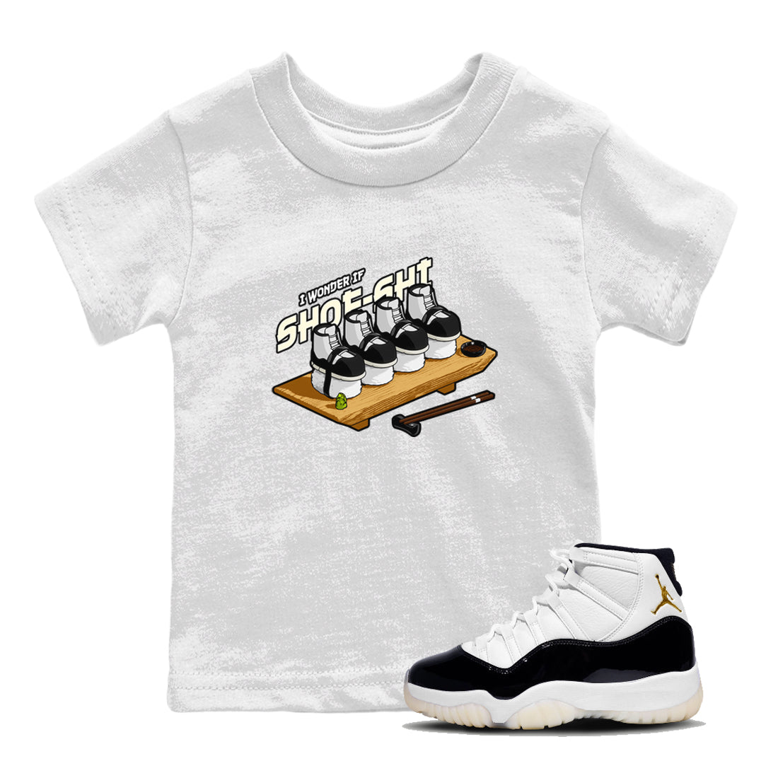 Air Jordan 11 Gratitude shirt to match jordans Shoe-Shi sneaker tees AJ11 Gratitude Drip Gear Zone Baby Toddler White 1 T-Shirt