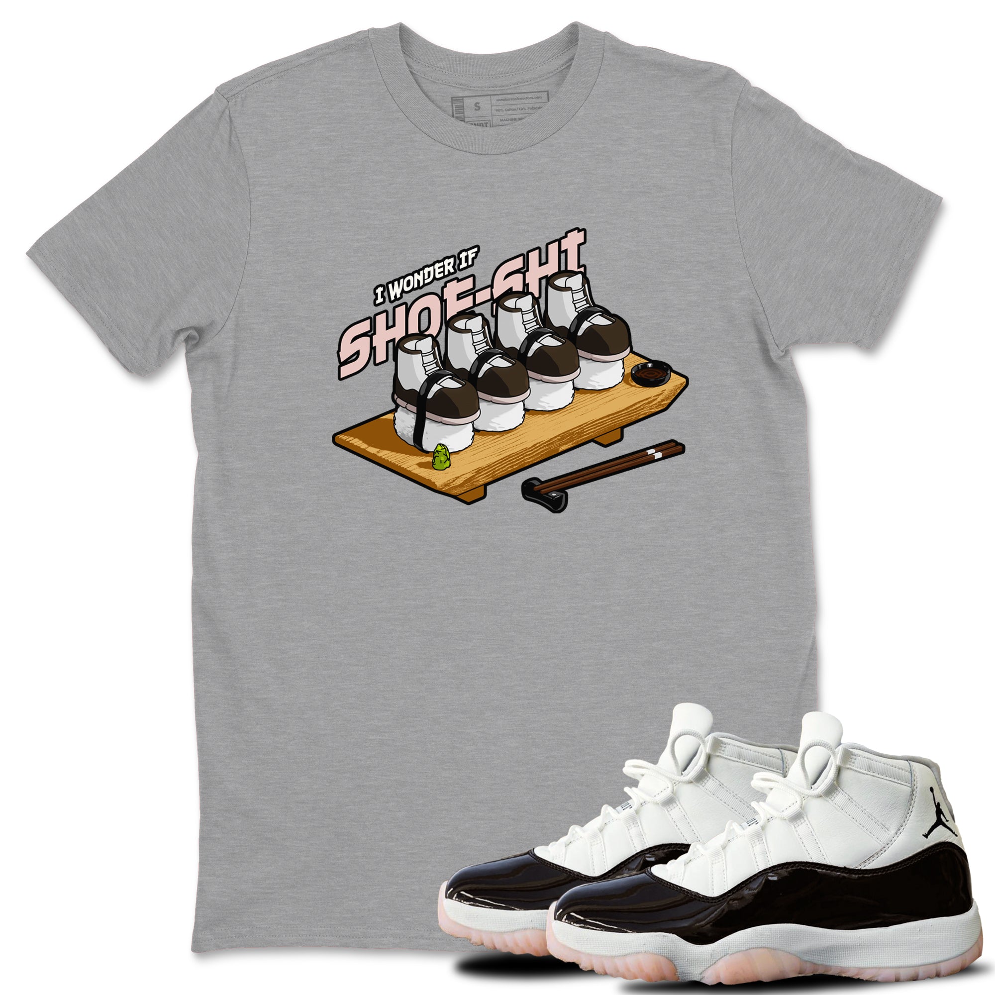 Air Jordan 11 Neapolitan shirt to match jordans Shoe-Shi sneaker matching t-shirts and clothing AJ11 Neapolitan Drip Gear Zone Cotton Casual Unisex Heather Grey 1 T-Shirt