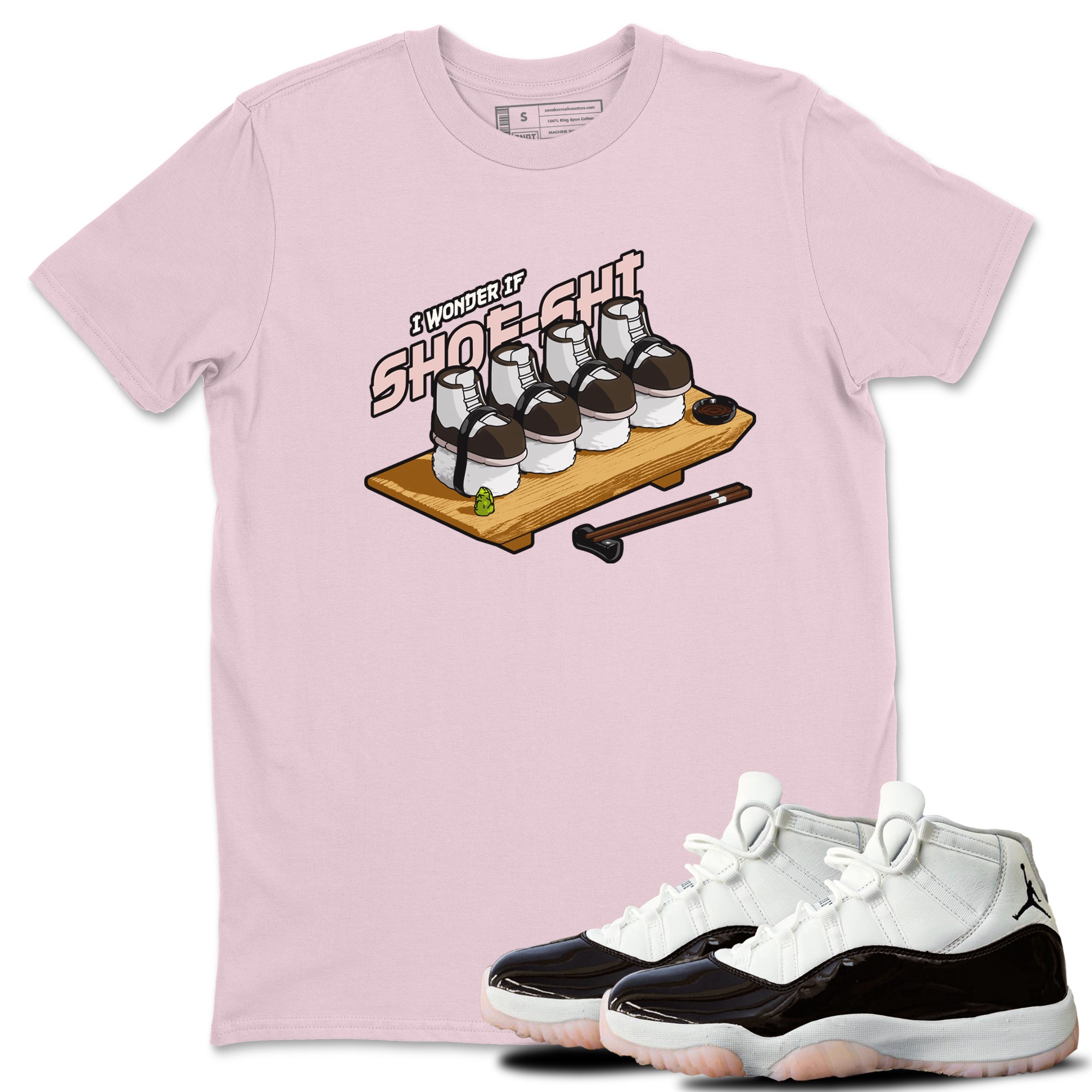 Air Jordan 11 Neapolitan shirt to match jordans Shoe-Shi sneaker matching t-shirts and clothing AJ11 Neapolitan Drip Gear Zone Cotton Casual Unisex Pink 1 T-Shirt