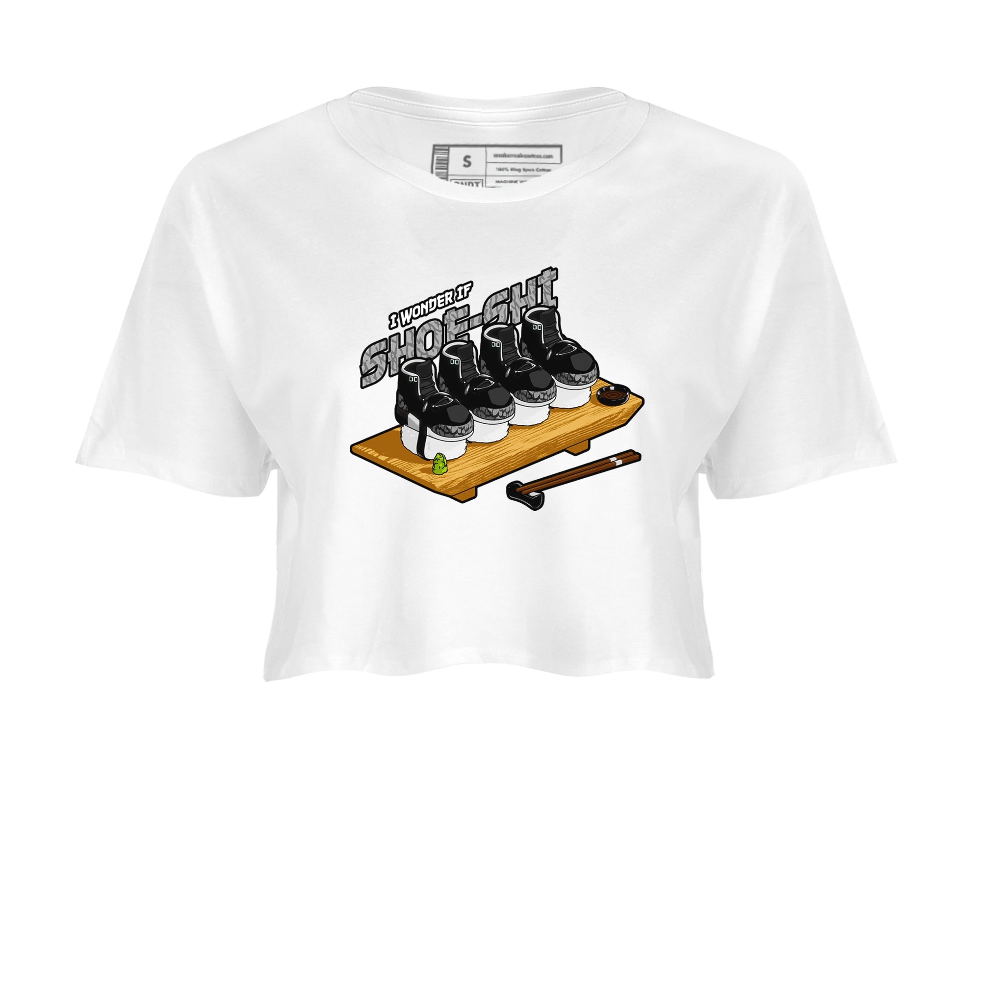 3s Green Glow shirt to match jordans Shoe-Shi sneaker tees Air Jordan 3 Green Glow Drip Gear Zone White 2 crop length shirt