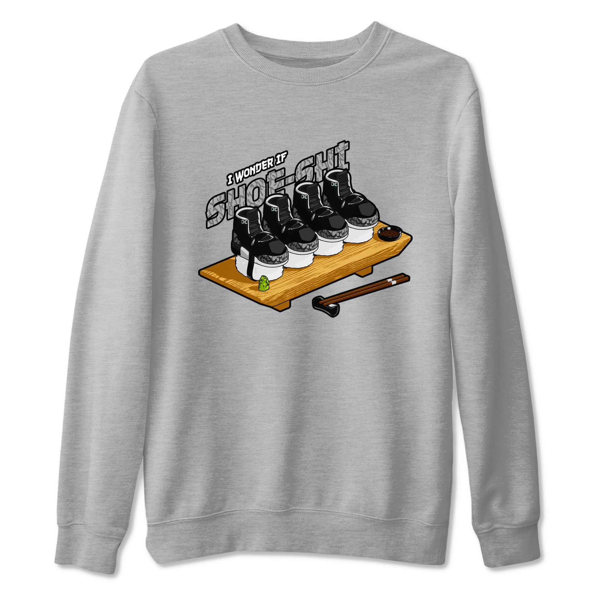 3s Green Glow shirt to match jordans Shoe-Shi sneaker tees Air Jordan 3 Green Glow Drip Gear Zone unisex cotton Heather Grey 2 crew neck shirt