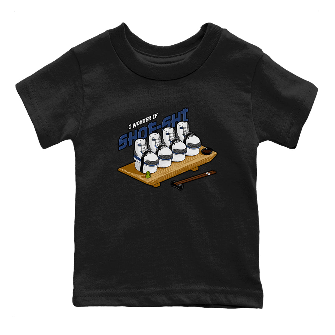 3s Midnight Navy shirt to match jordans Shoe-Shi sneaker match t-shirt AJ3 Midnight Navy Drip Gear Zone baby toddler Black 2 Crew Neck T-Shirt