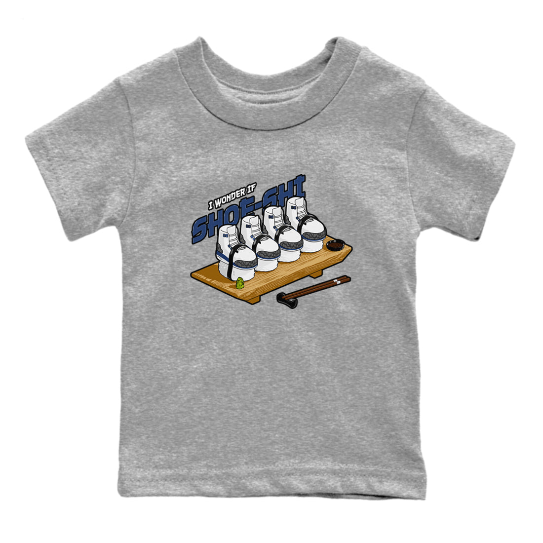 3s Midnight Navy shirt to match jordans Shoe-Shi sneaker match t-shirt AJ3 Midnight Navy Drip Gear Zone baby toddler Heather Grey 2 Crew Neck T-Shirt