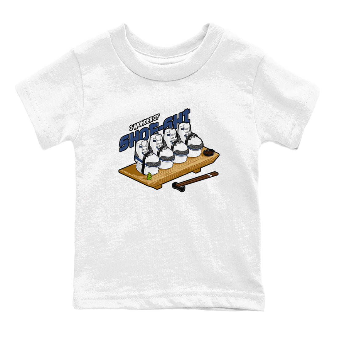 3s Midnight Navy shirt to match jordans Shoe-Shi sneaker match t-shirt AJ3 Midnight Navy Drip Gear Zone baby toddler White 2 Crew Neck T-Shirt