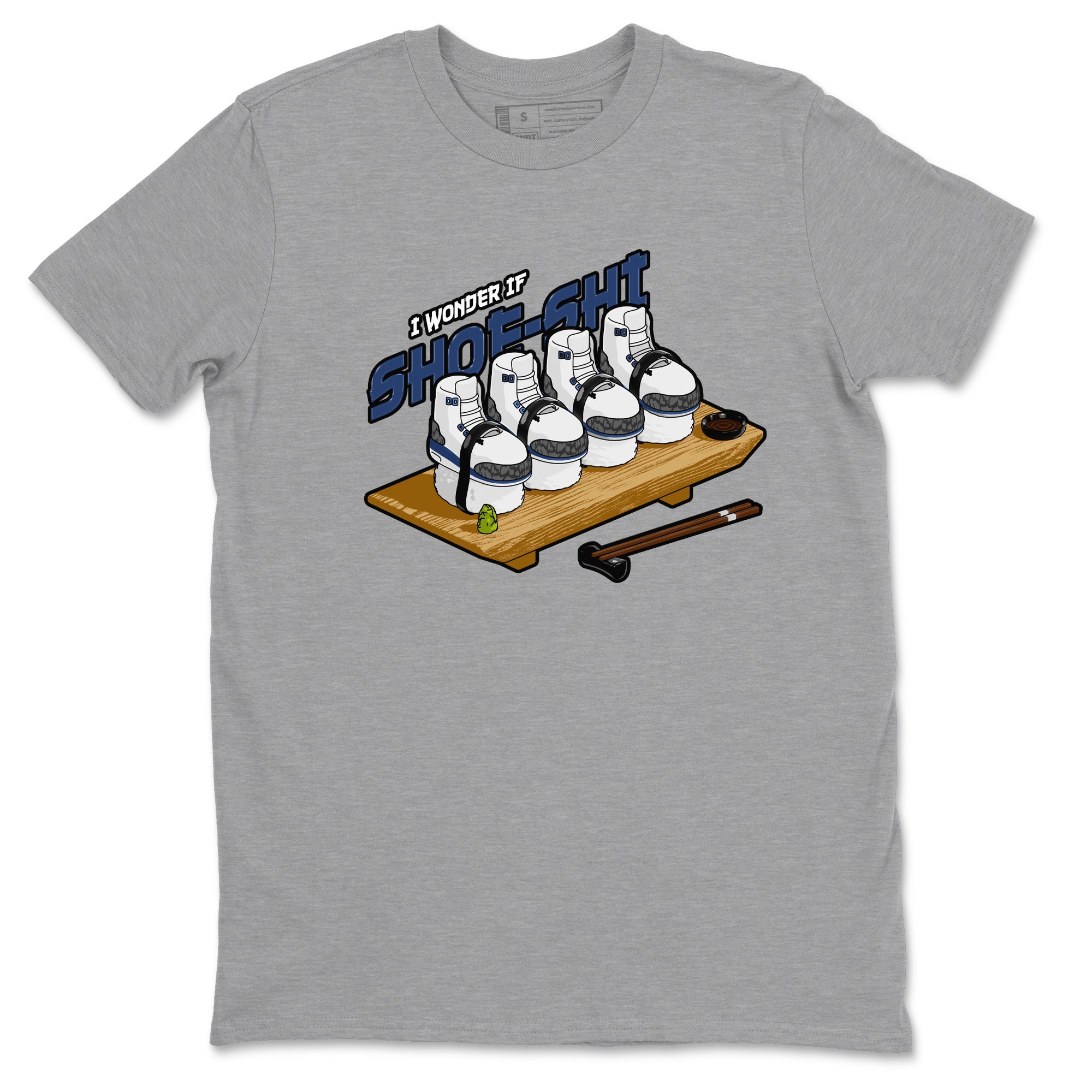 3s Midnight Navy shirt to match jordans Shoe-Shi sneaker match t-shirt AJ3 Midnight Navy Drip Gear Zone unisex cotton Heather Grey 2 Crew Neck T-Shirt