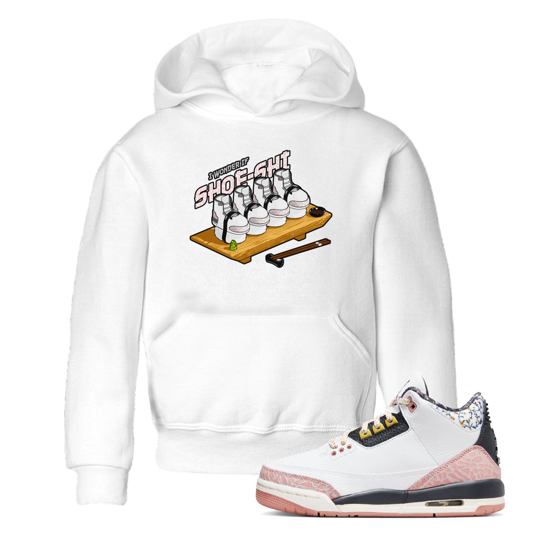 Air Jordan 3 GS Vintage Floral shirt to match jordans Shoe-Shi sneaker tees Air Jordan 3 Vintage Floral Drip Gear Zone baby toddler White 1 cotton Shirt