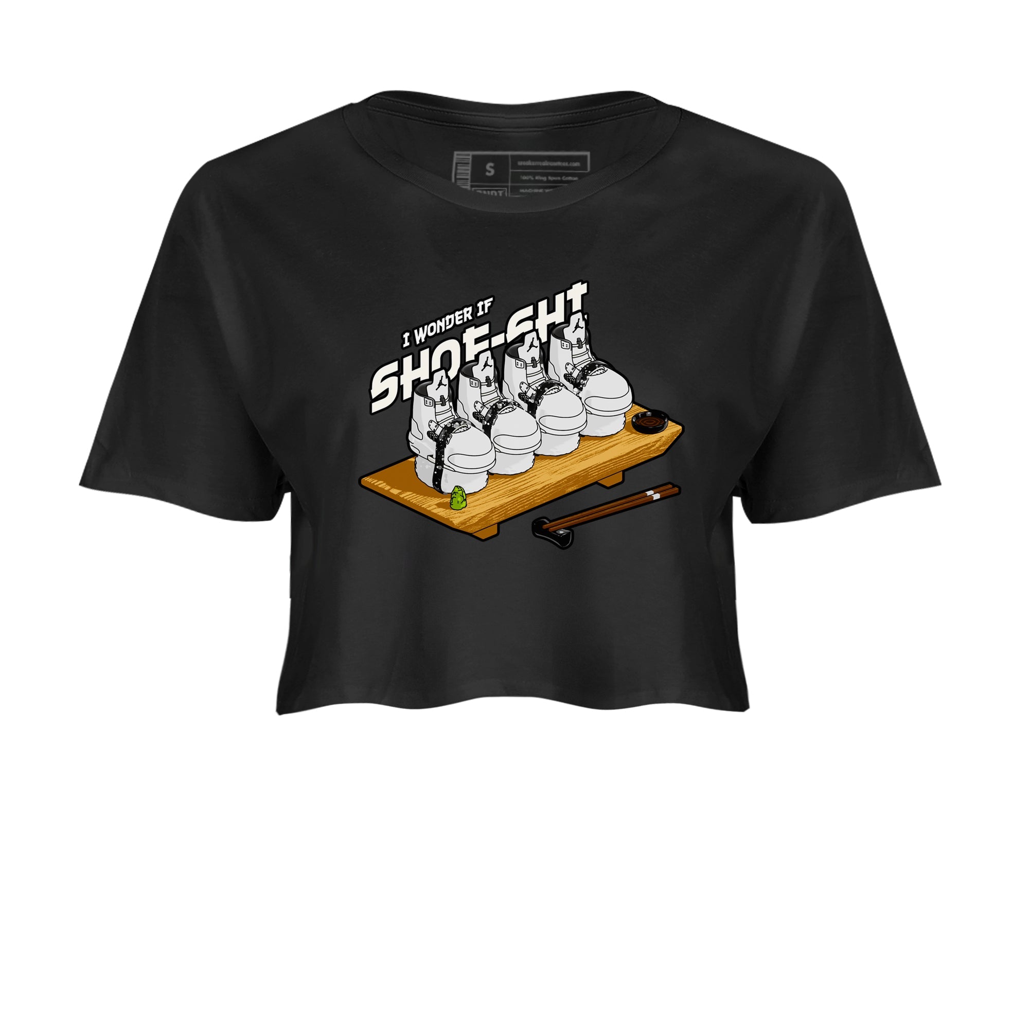 5s Sail shirt to match jordans Shoe-Shi sneaker tees Air Jordan 5 Sail Drip Gear Zone Black 2 crop length shirt