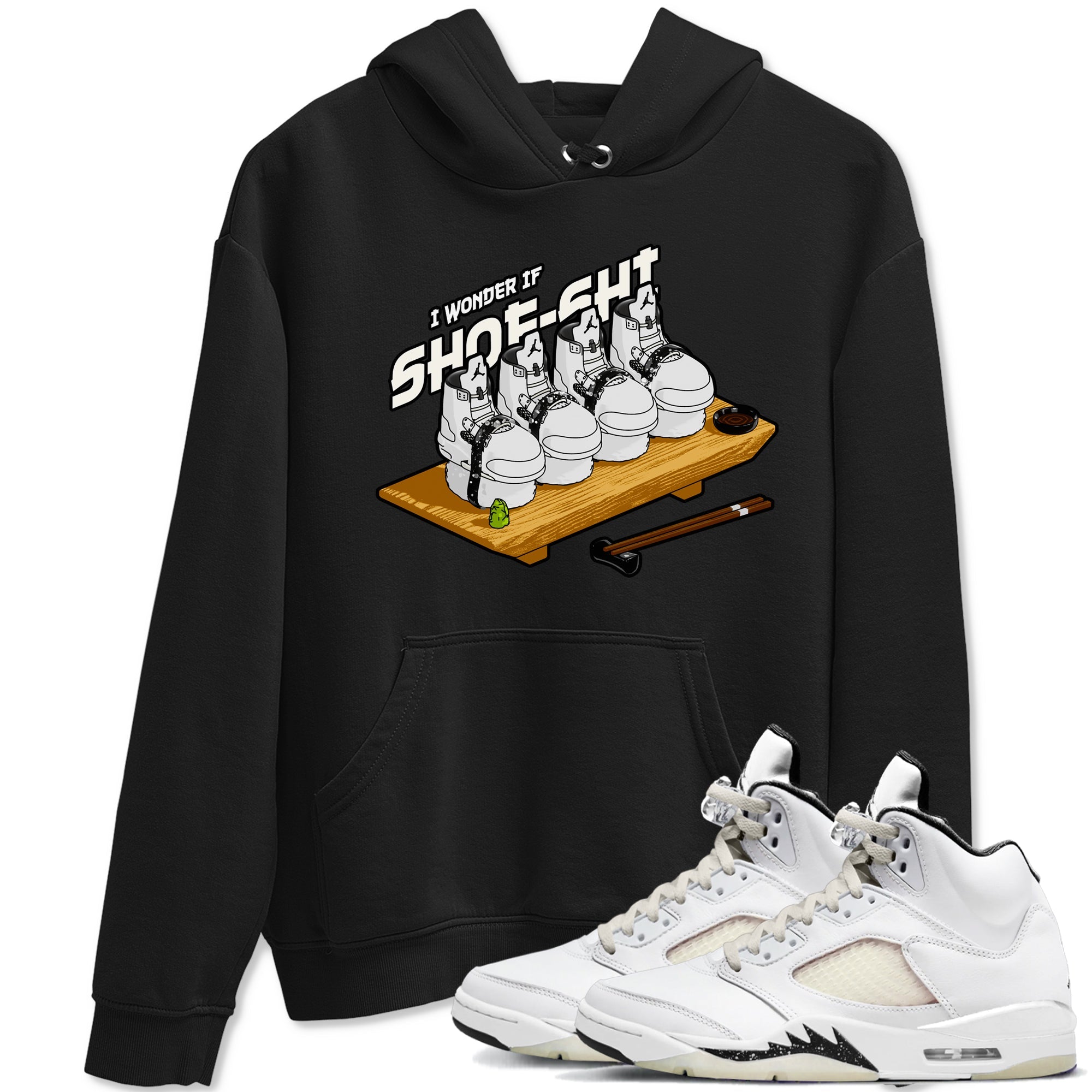5s Sail shirt to match jordans Shoe-Shi sneaker tees Air Jordan 5 Sail Drip Gear Zone unisex cotton Black 1 crew neck shirt