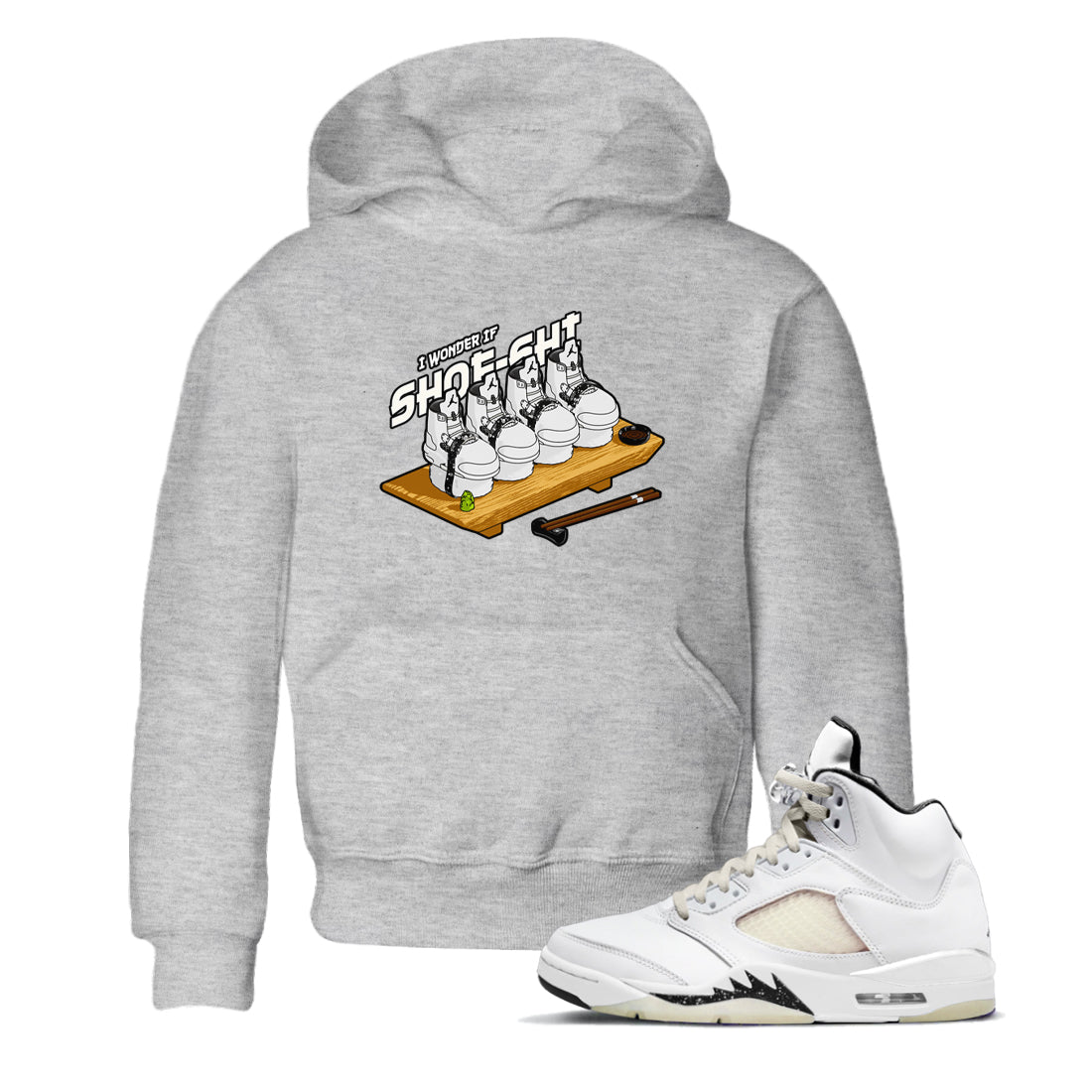 5s Sail shirt to match jordans Shoe-Shi sneaker tees Air Jordan 5 Sail Drip Gear Zone baby toddler Heather Grey 1 cotton Shirt