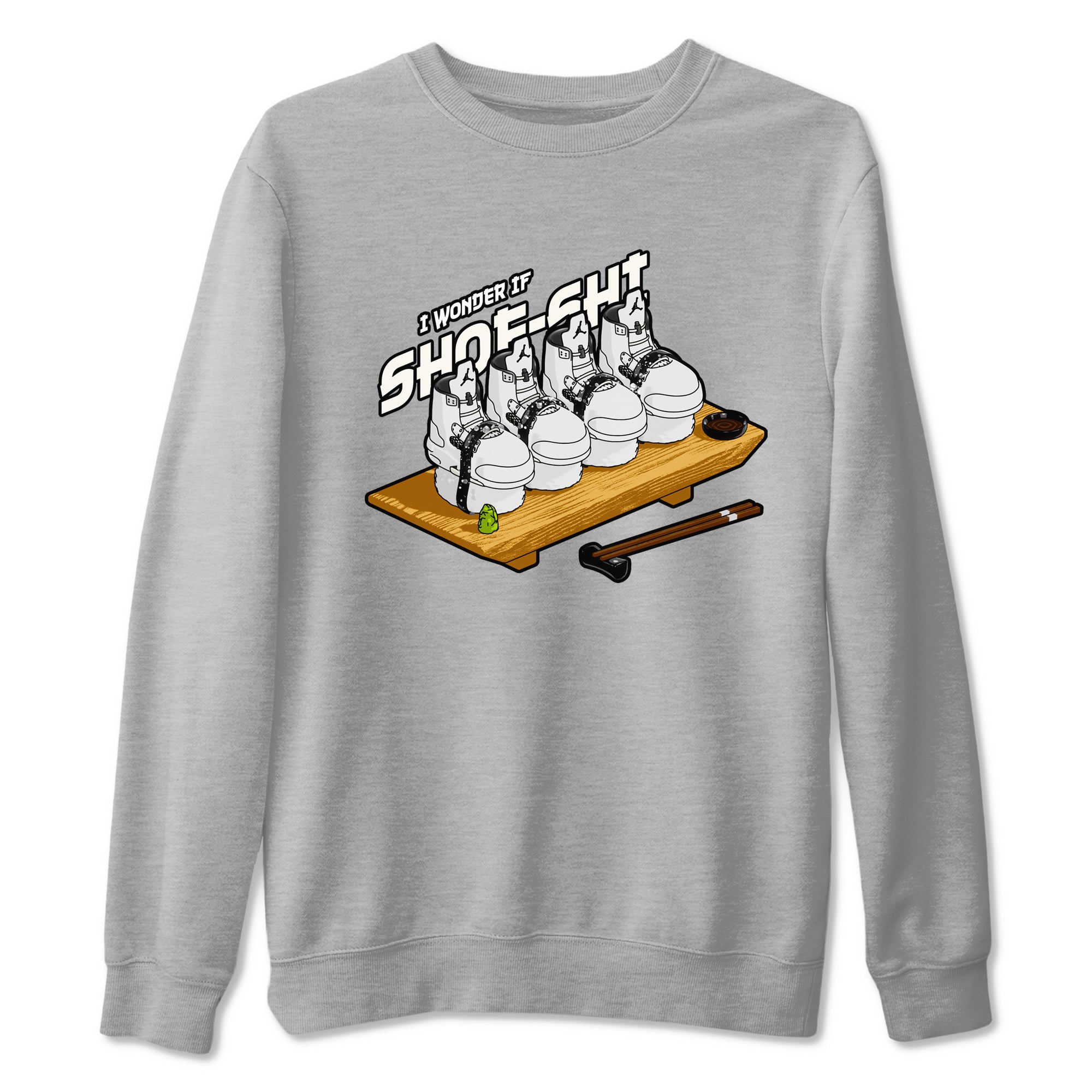 5s Sail shirt to match jordans Shoe-Shi sneaker tees Air Jordan 5 Sail Drip Gear Zone unisex cotton Heather Grey 2 crew neck shirt