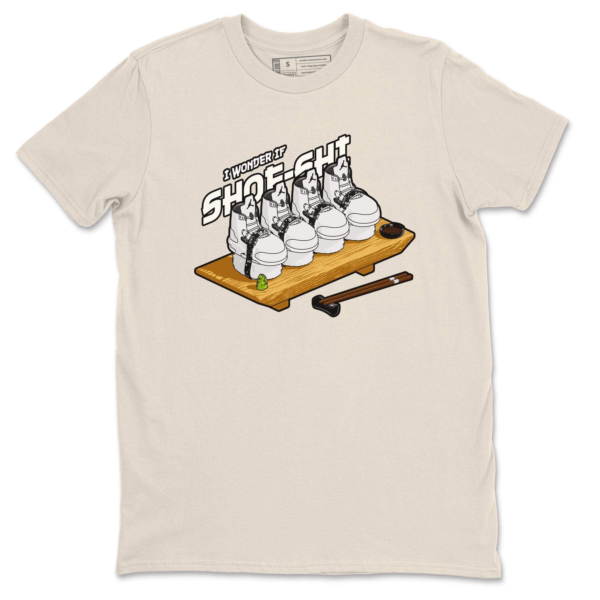 5s Sail shirt to match jordans Shoe-Shi sneaker tees Air Jordan 5 Sail Drip Gear Zone unisex cotton Natural 2 crew neck shirt
