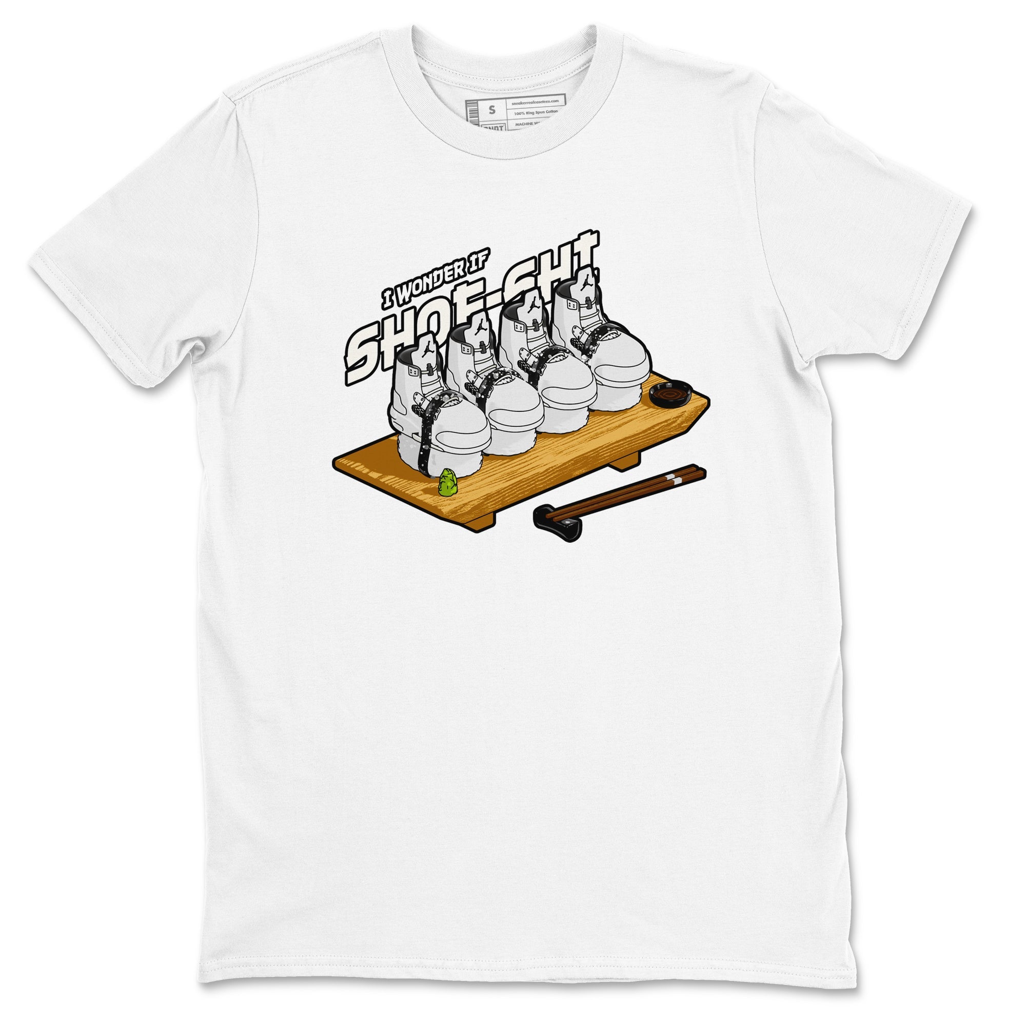 5s Sail shirt to match jordans Shoe-Shi sneaker tees Air Jordan 5 Sail Drip Gear Zone unisex cotton White 2 crew neck shirt