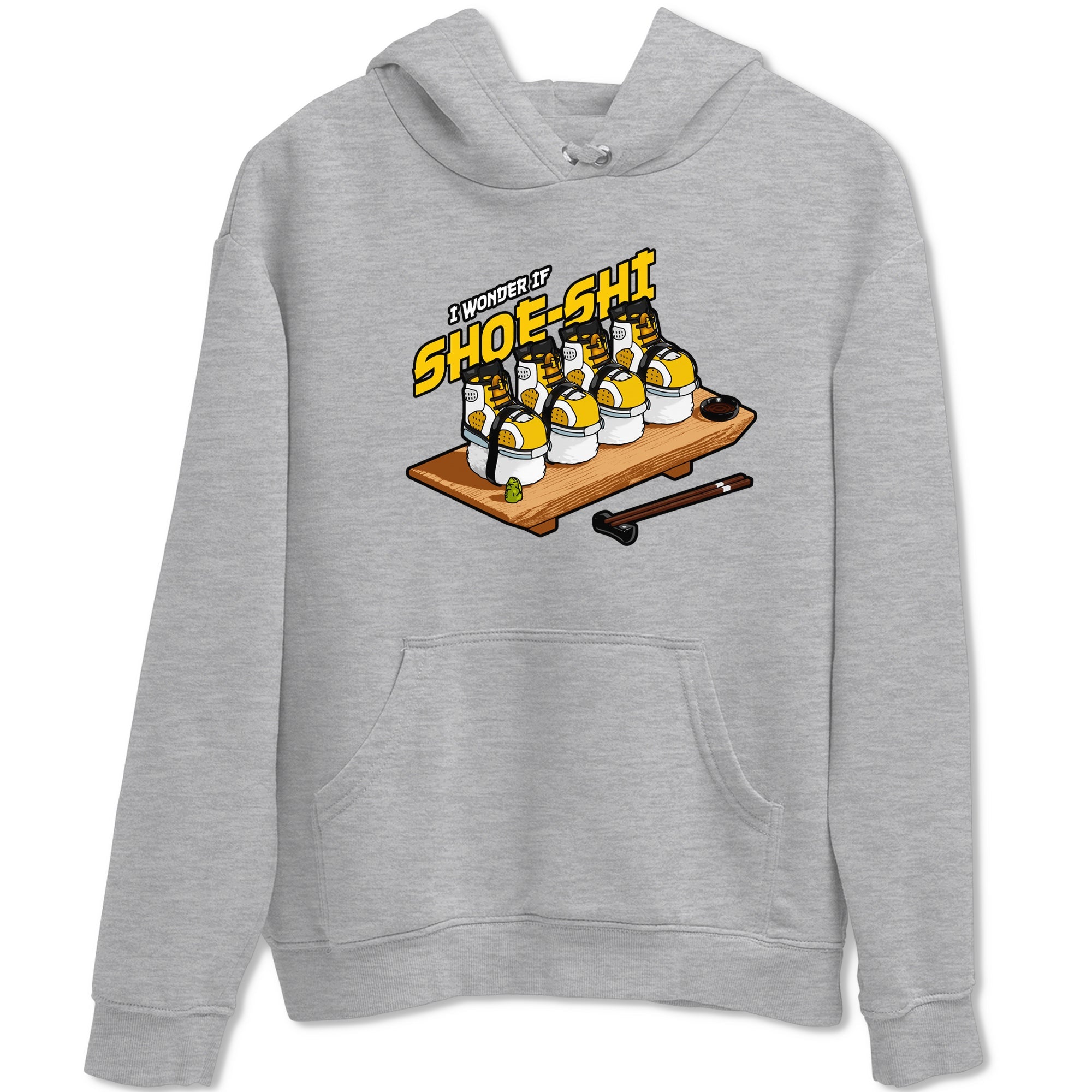 Air Jordan 6 Yellow Ochre shirt to match jordans Shoe-Shi sneaker tees streetwear brand AJ6 Yellow Ochre Drip Gear Zone Brand Unisex Heather Grey 2 T-Shirt