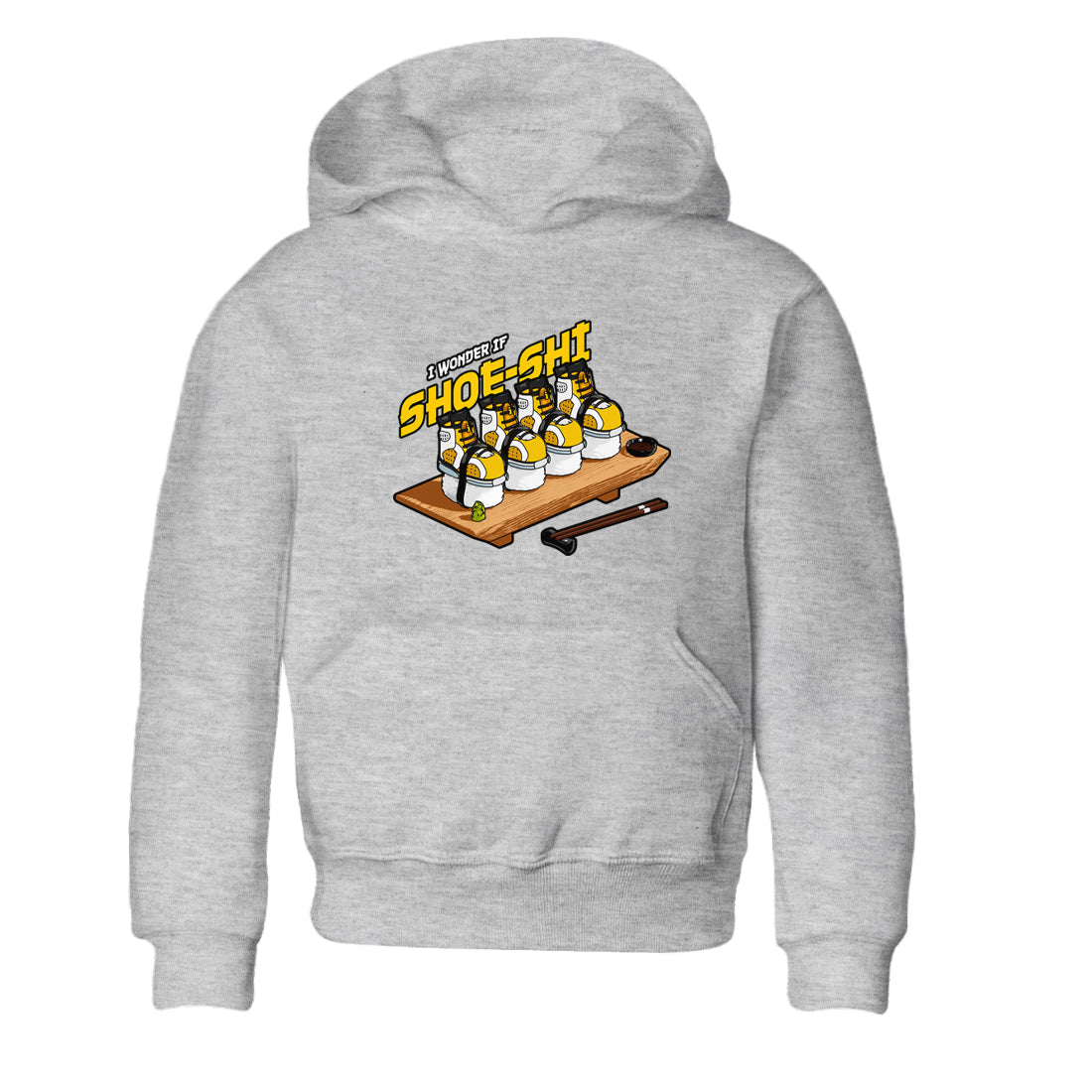 Air Jordan 6 Yellow Ochre shirt to match jordans Shoe-Shi sneaker tees streetwear brand AJ6 Yellow Ochre Drip Gear Zone Brand Baby Toddler Heather Grey 2 T-Shirt